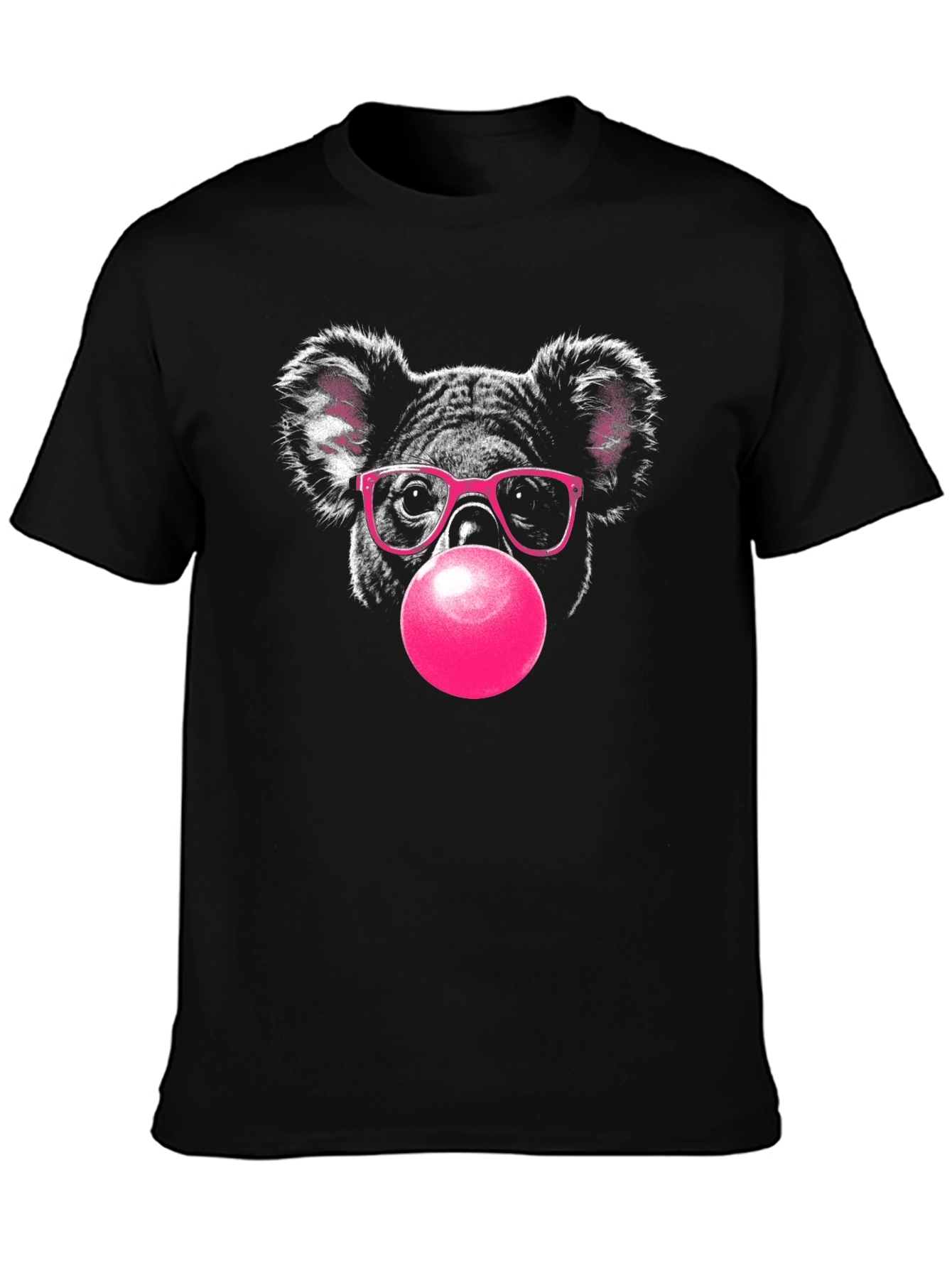 Black Koala Bubble Gum Graphic Tee view 3
