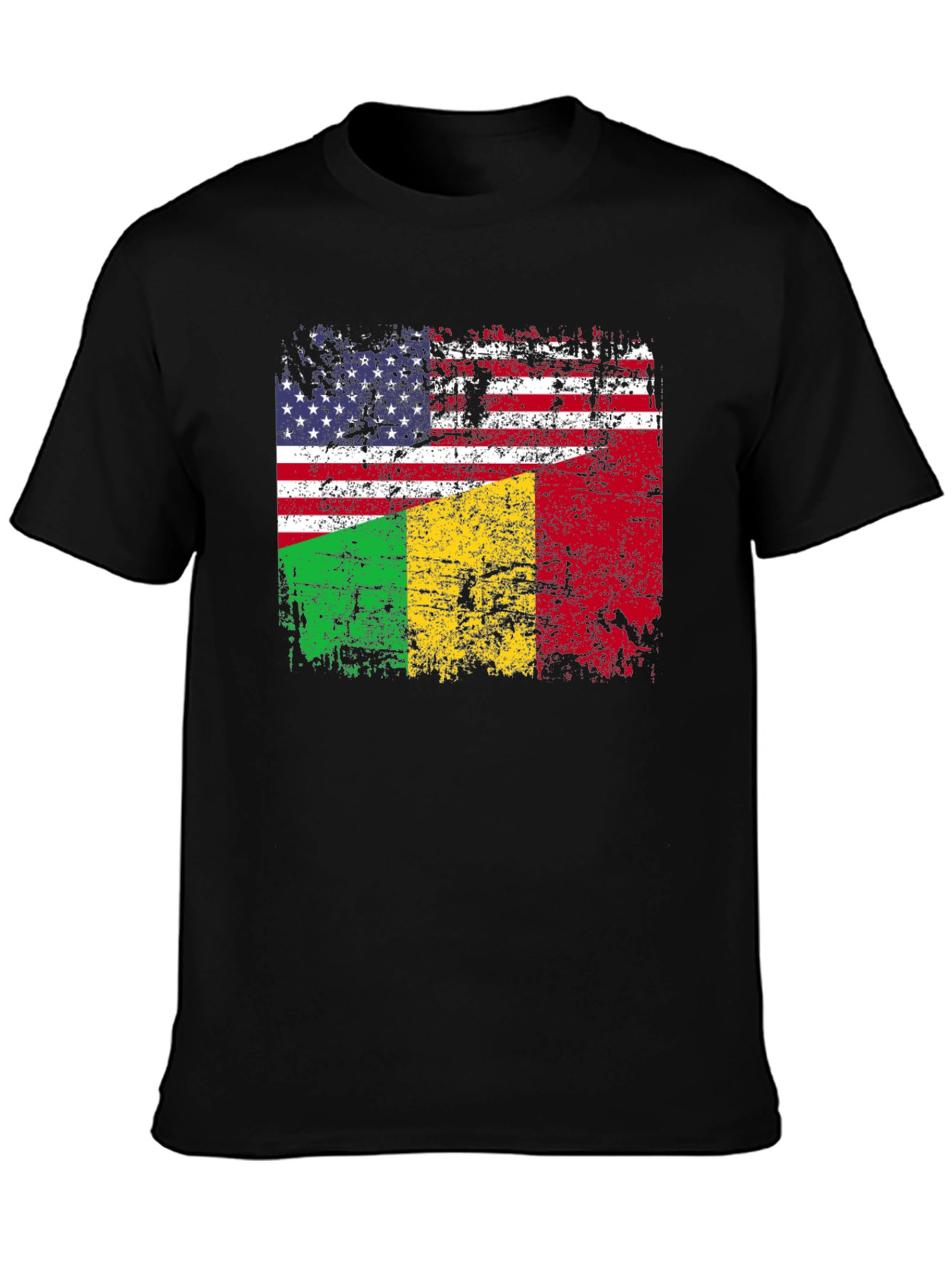 USA & Mali Flag Graphic T-Shirt - 3