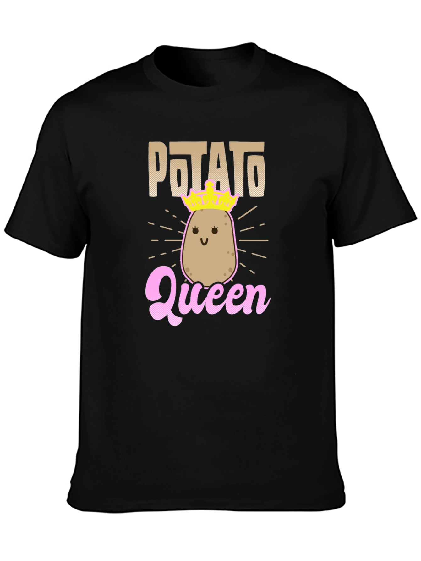 Black Potato Queen T-Shirt view 3