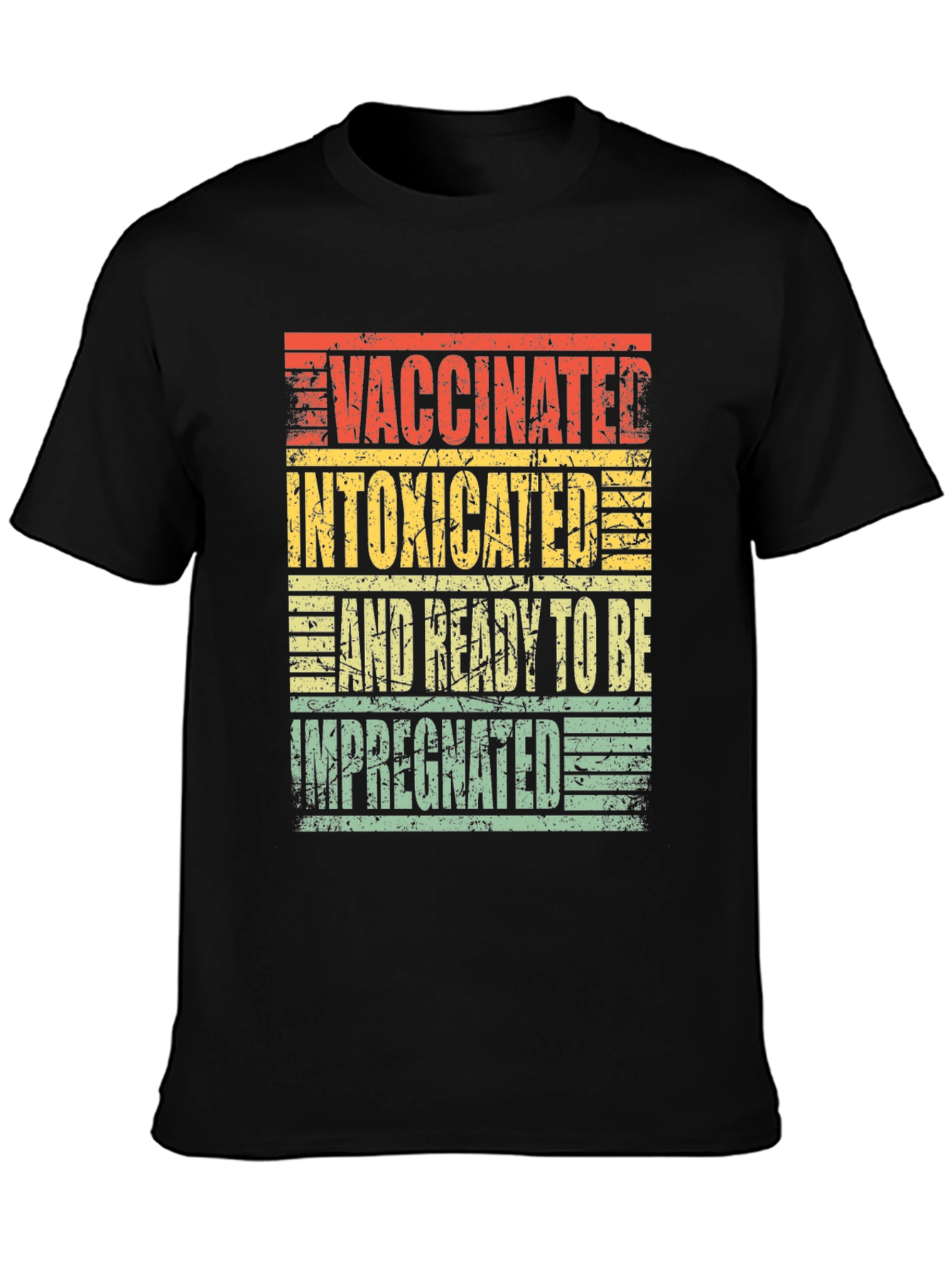 Black Vaccinated and Ready T-Shirt view 3