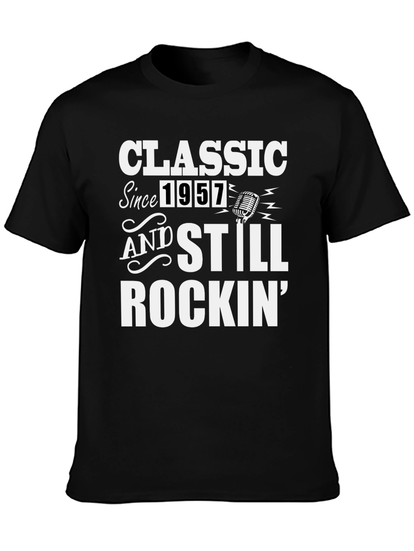 Black Classic Since 1957 Rockin' Graphic T-Shirt view 3