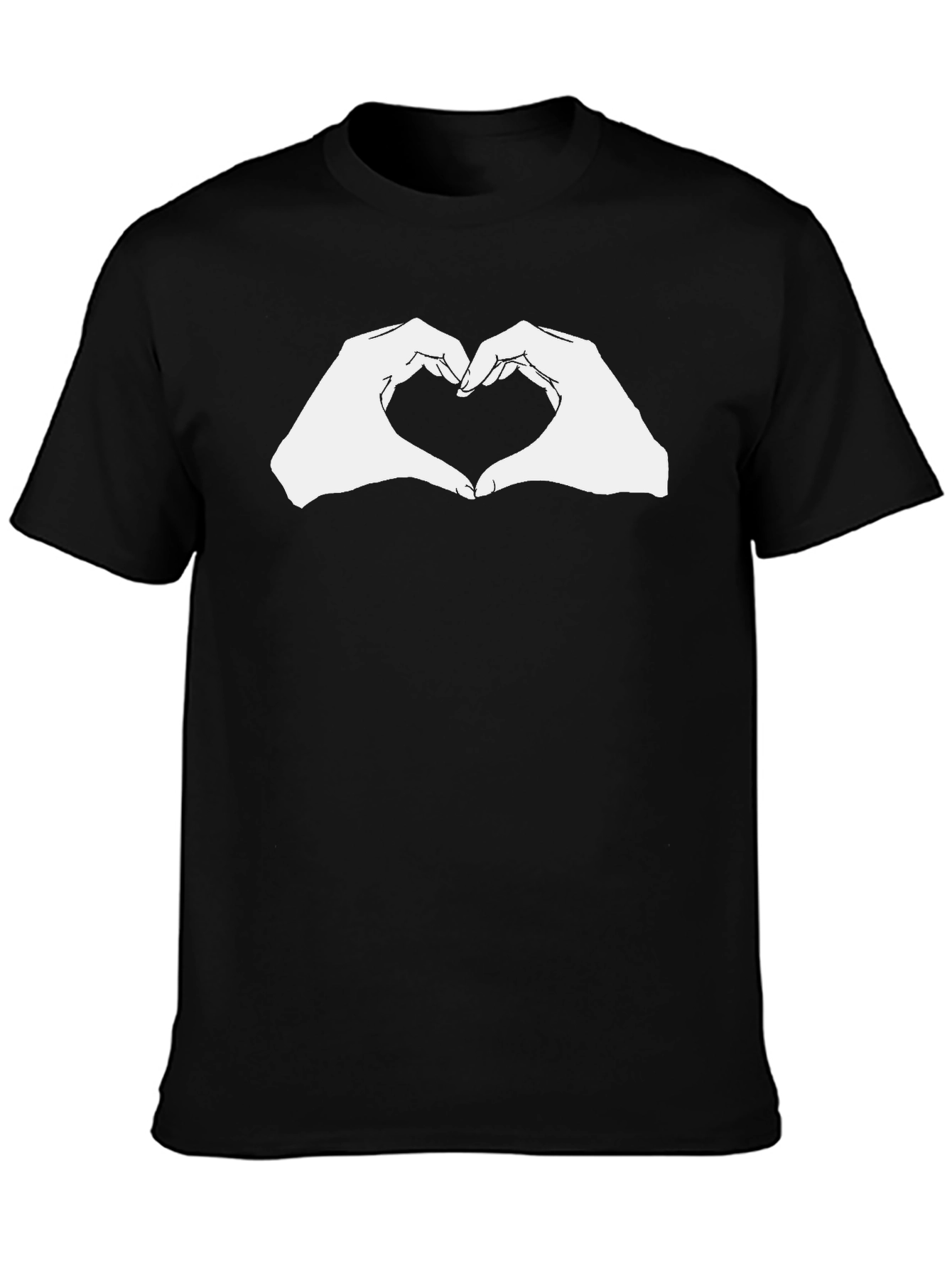 Black Heart Hands Black Cotton Graphic Tee view 3