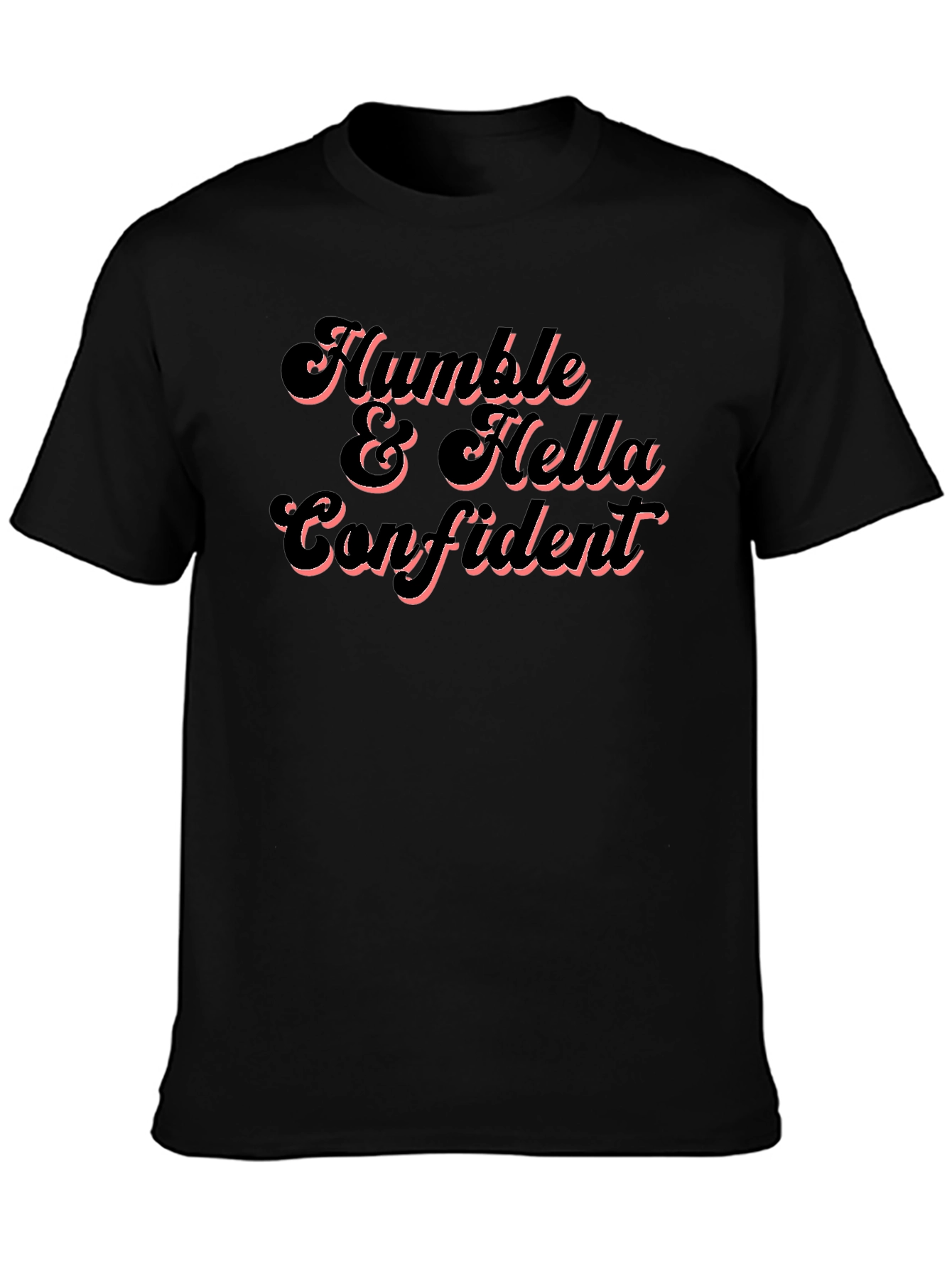 Black Humble & Hella Confident Graphic Tee view 3