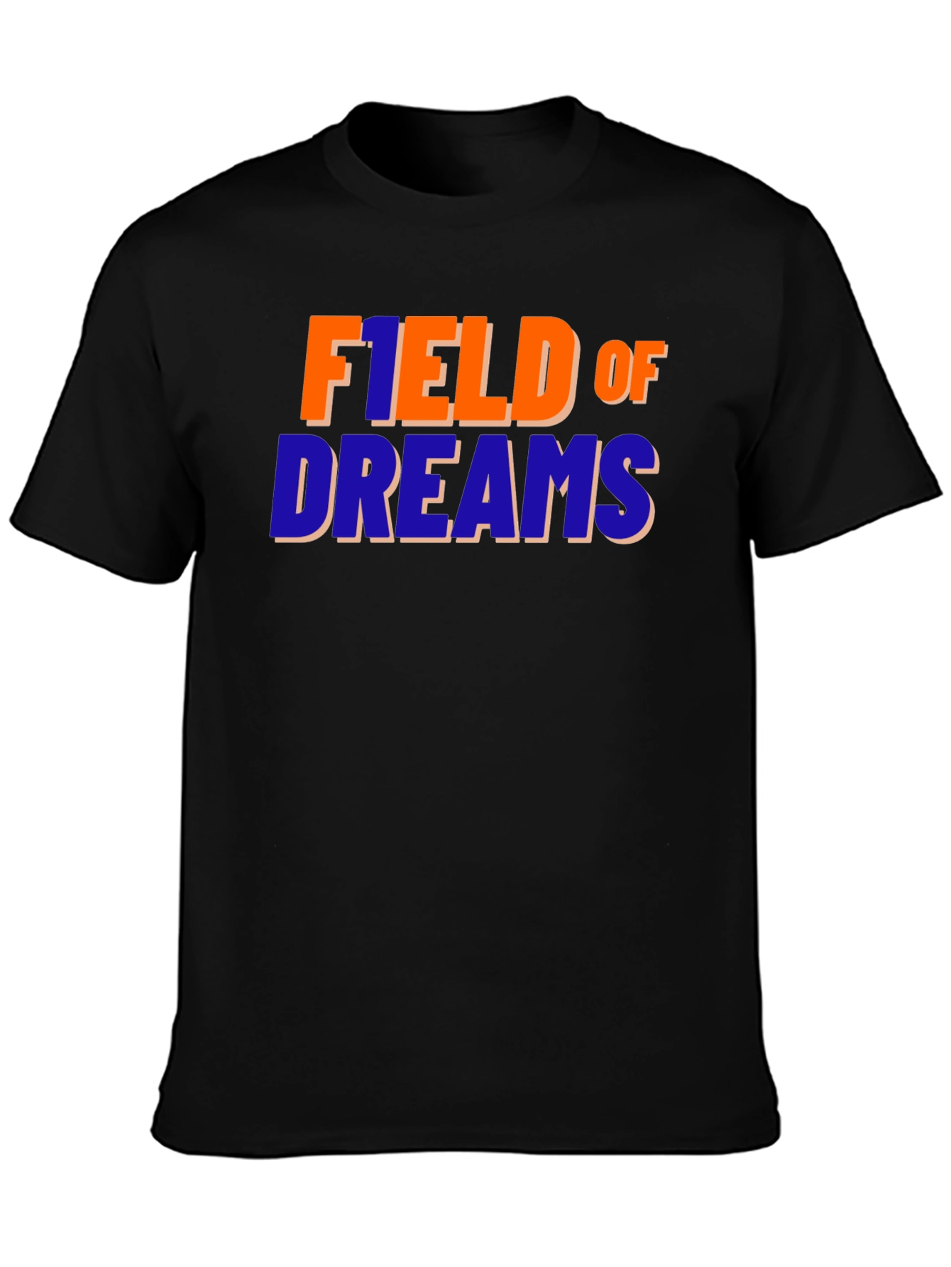Black Field of Dreams Graphic T-Shirt - Retro Style view 3