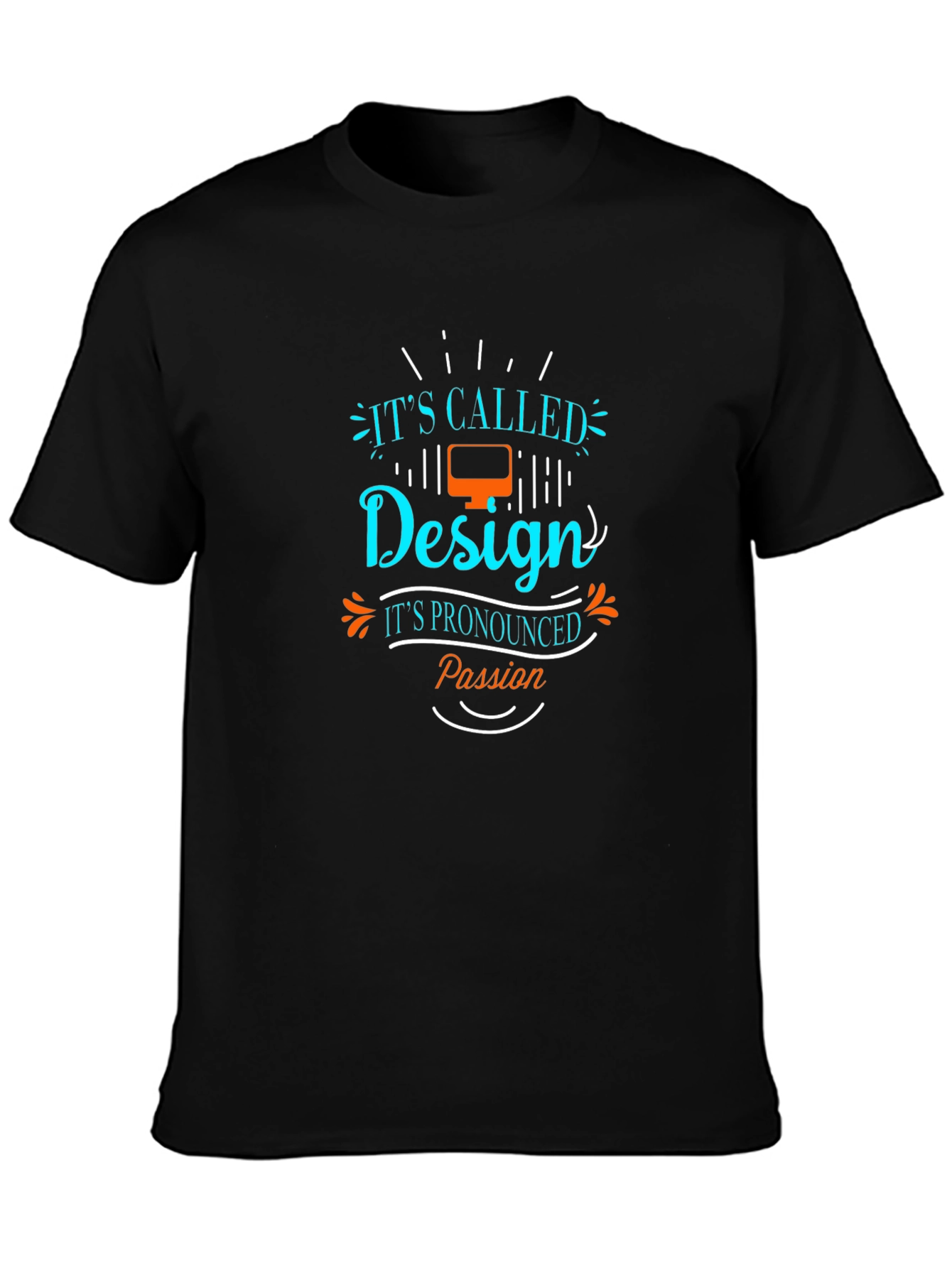 Black Design Passion T-Shirt - Graphic Tee for Designers view 3