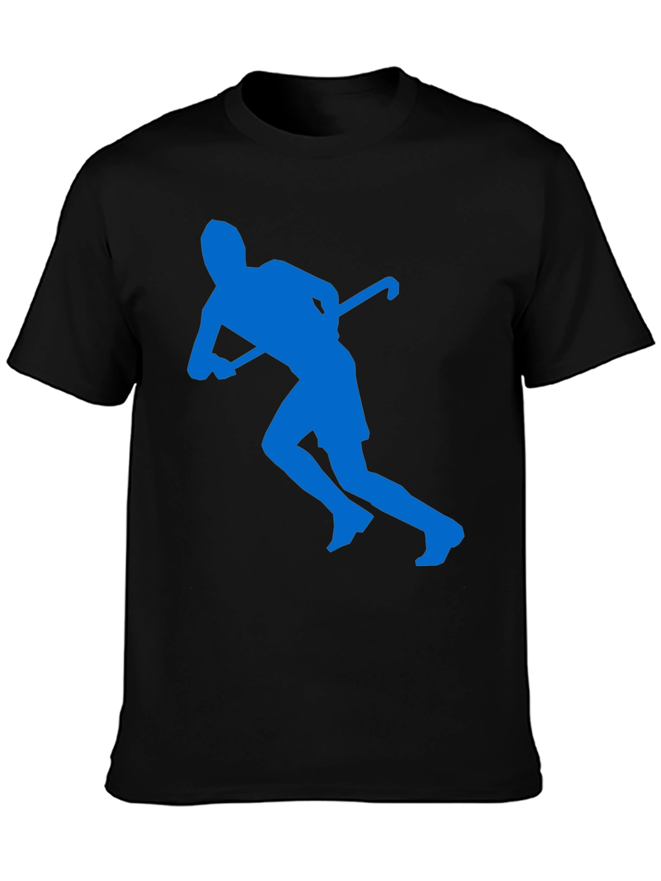 Black Hockey Player Graphic T-Shirt view 3
