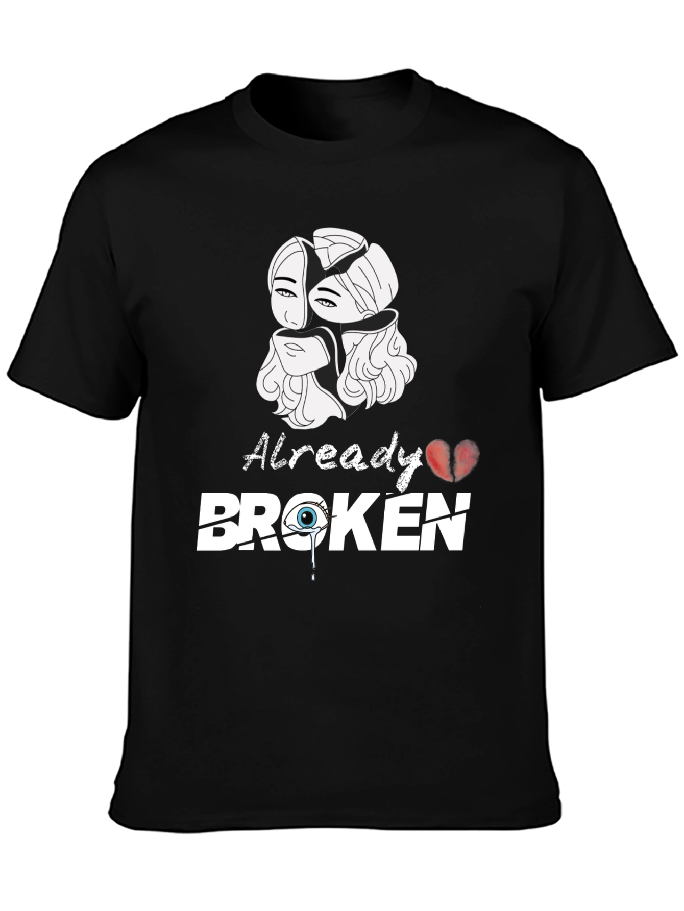 Black Already Broken Graphic Tee view 3