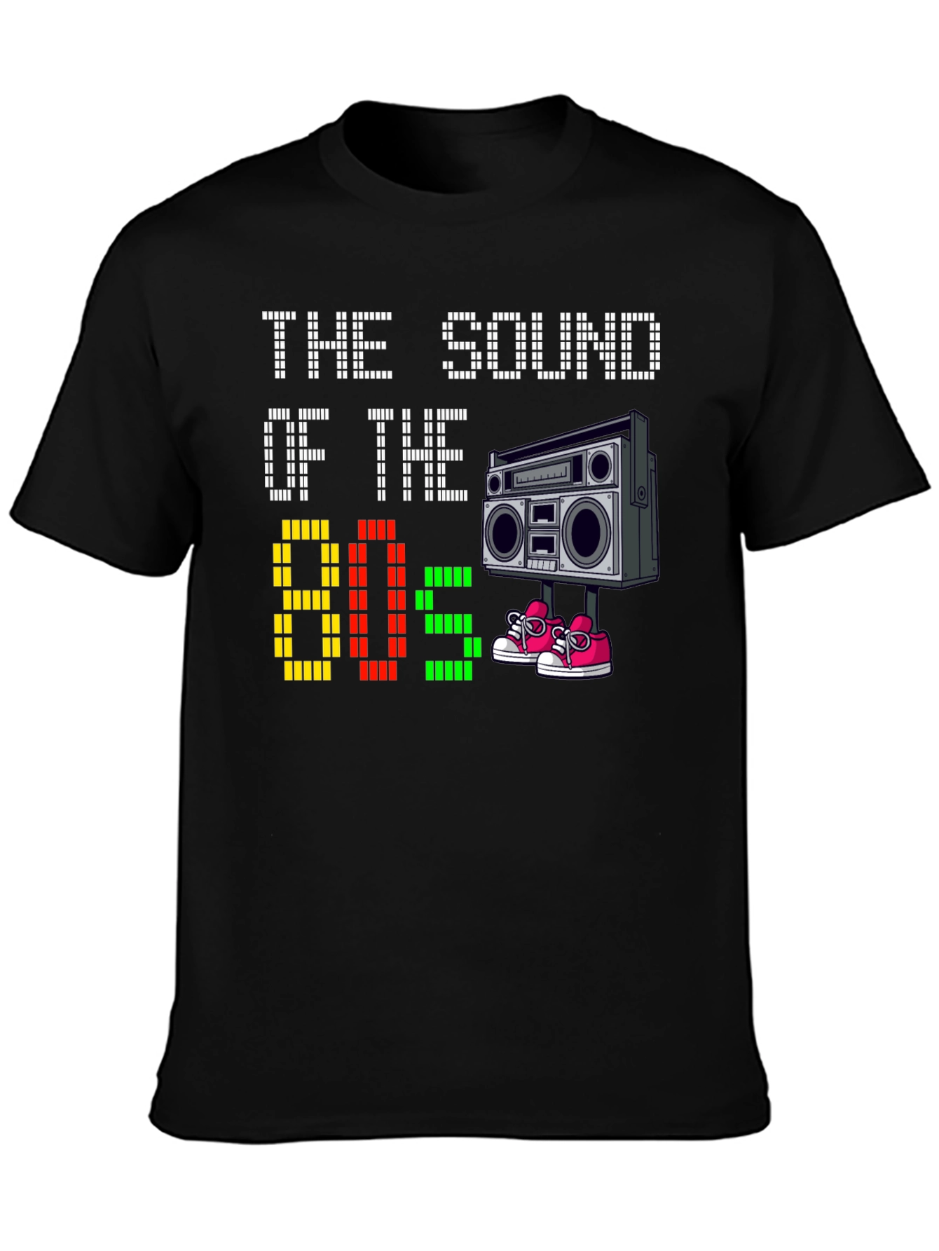 Black Retro 80s Sound T-Shirt view 3