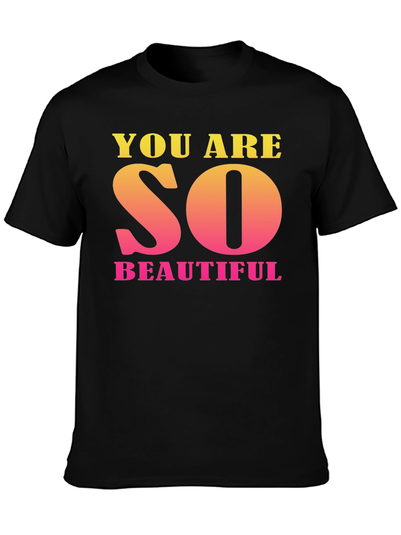 Black You Are So Beautiful Graphic Tee view 3