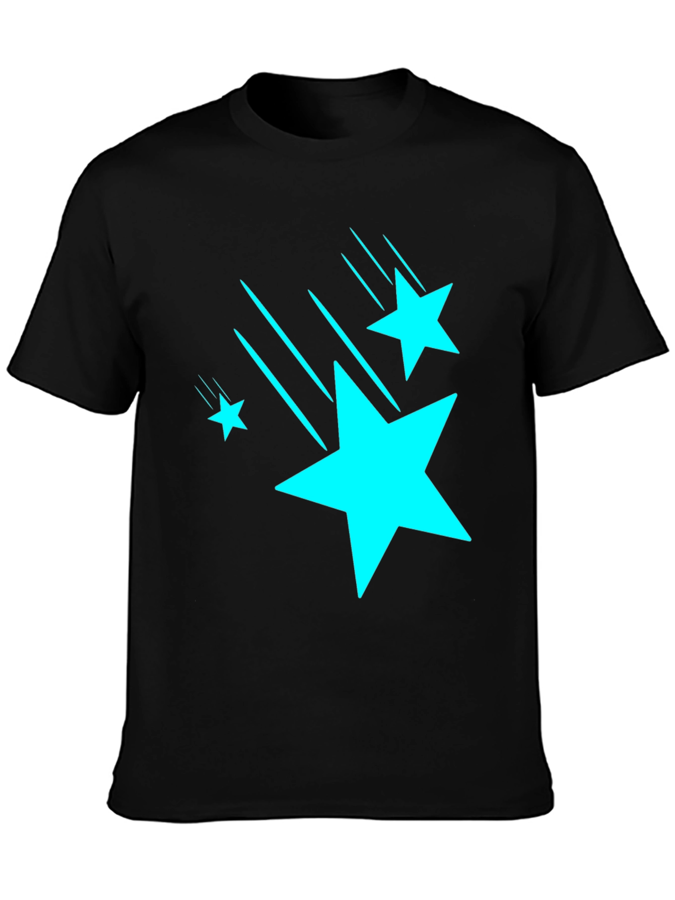 Black Starry Sky Black Tee - Unisex Casual Cotton Blend view 3