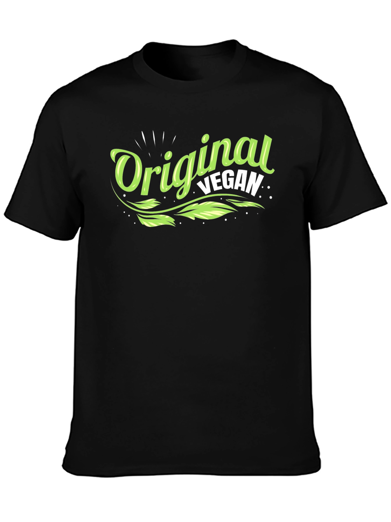 Black Original Vegan Graphic Tee - Stylish & Comfortable view 3