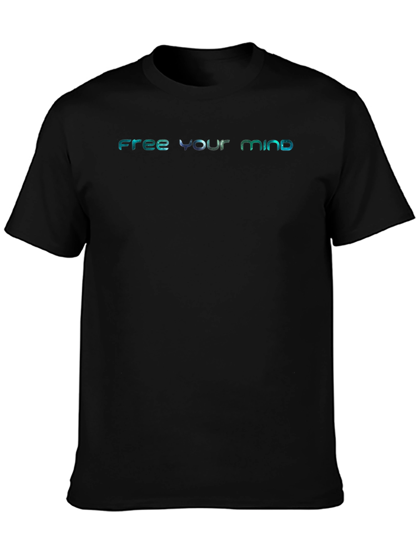 Black Free Your Mind Graphic Tee - Black Casual T-Shirt view 3