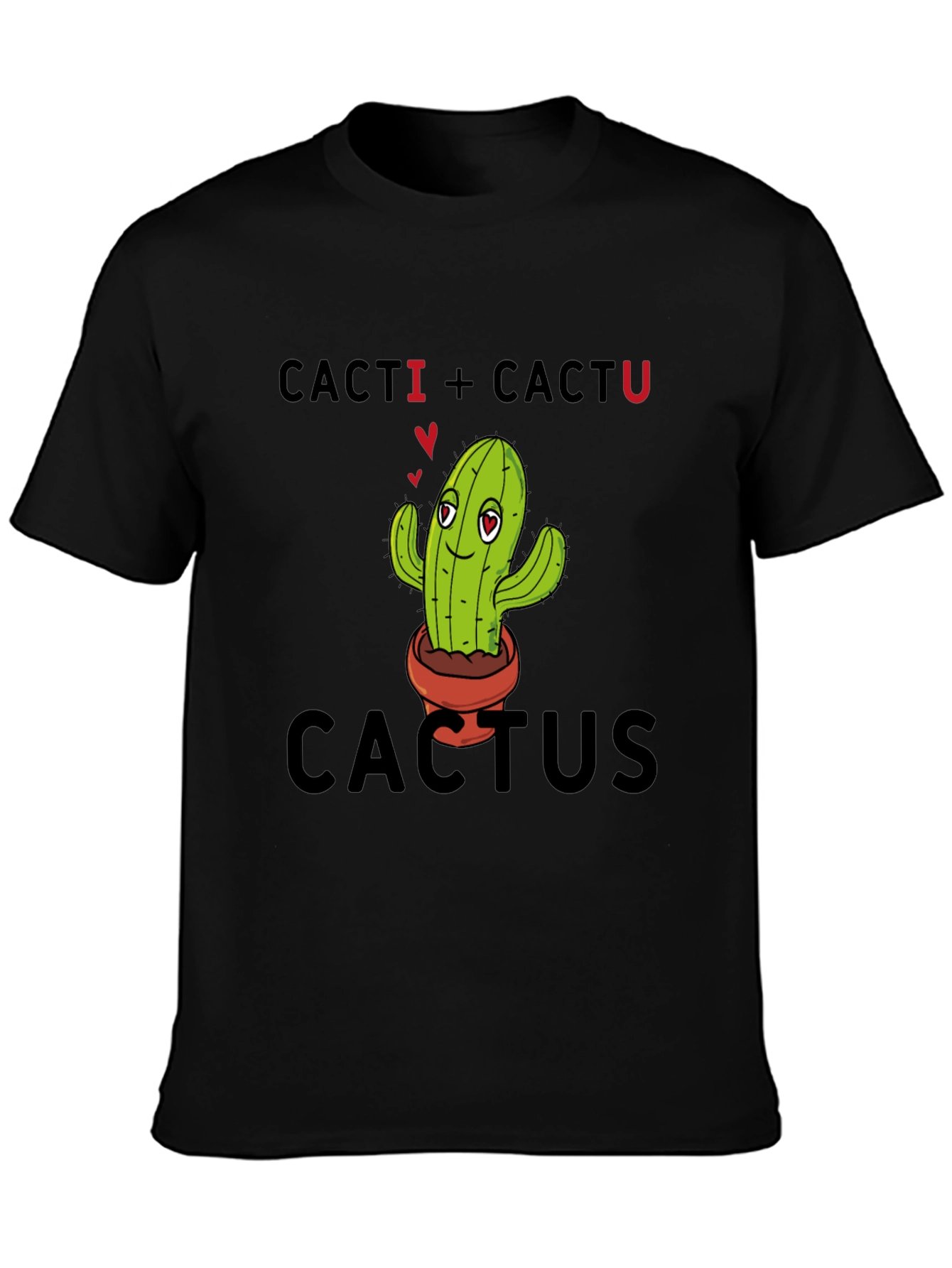 Black Cacti + Cactu Cactus T-Shirt view 3