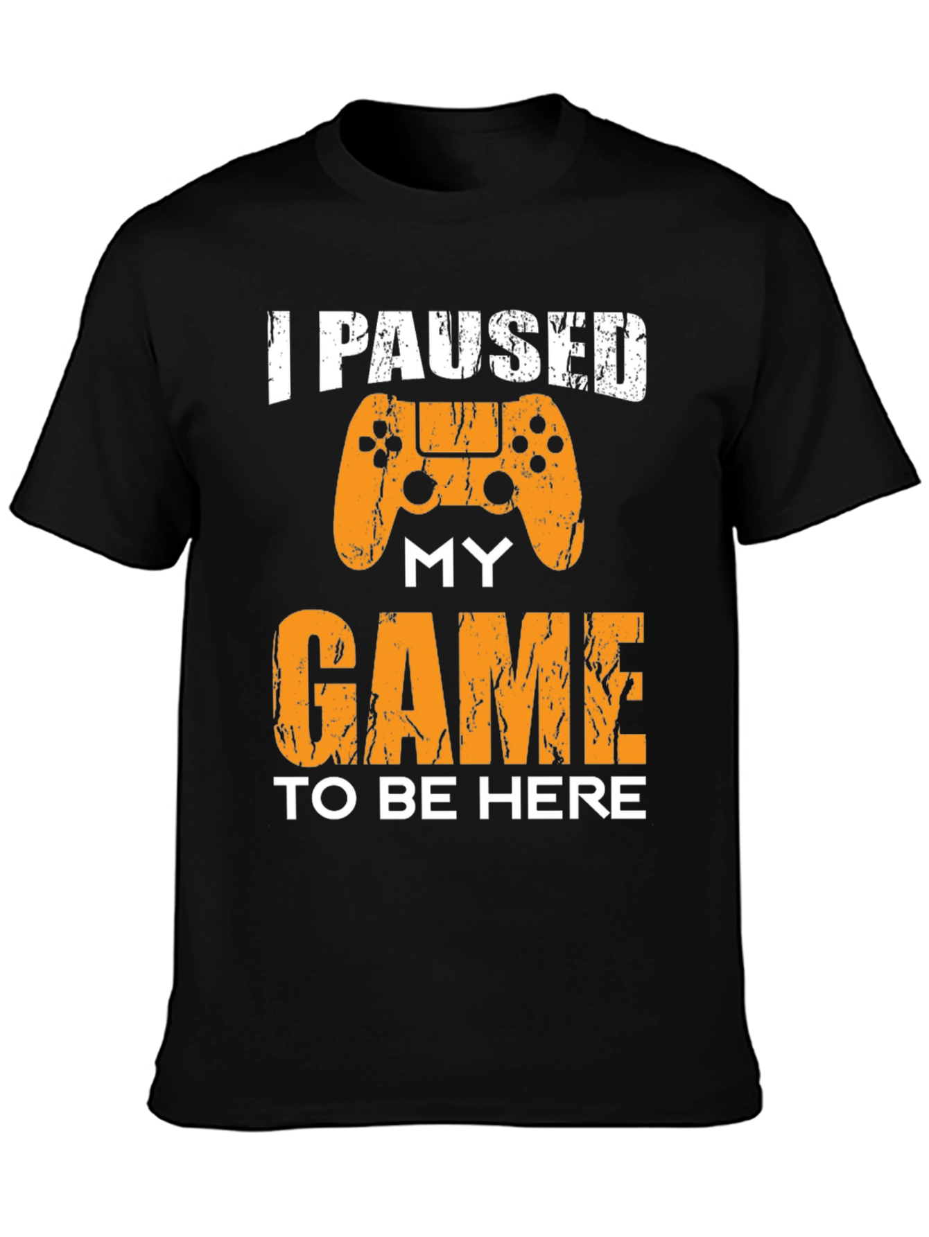 Black I Paused My Game To Be Here Graphic Tee view 3