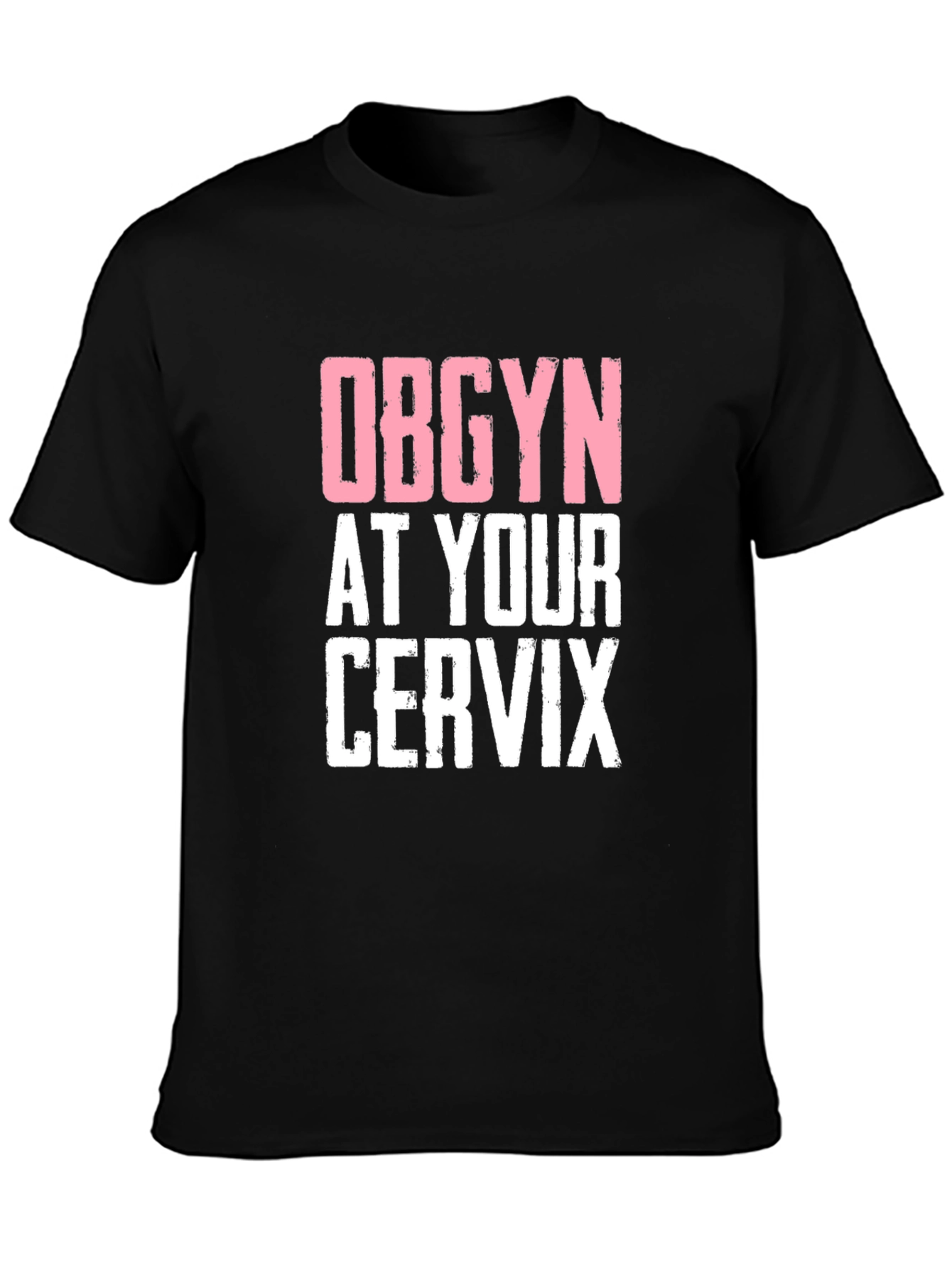 Black OBGYN at Your Cervix Graphic Novelty Tee view 3