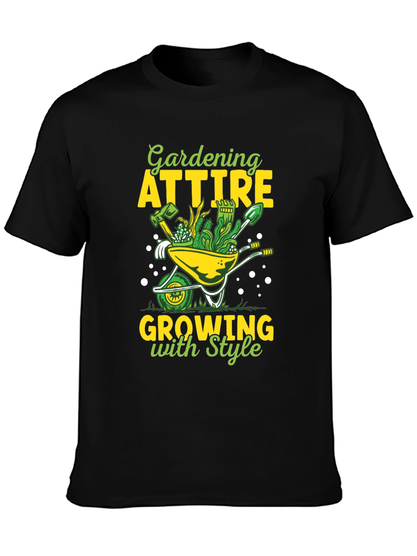 Black Gardening Attire T-Shirt - Growing with Style view 3