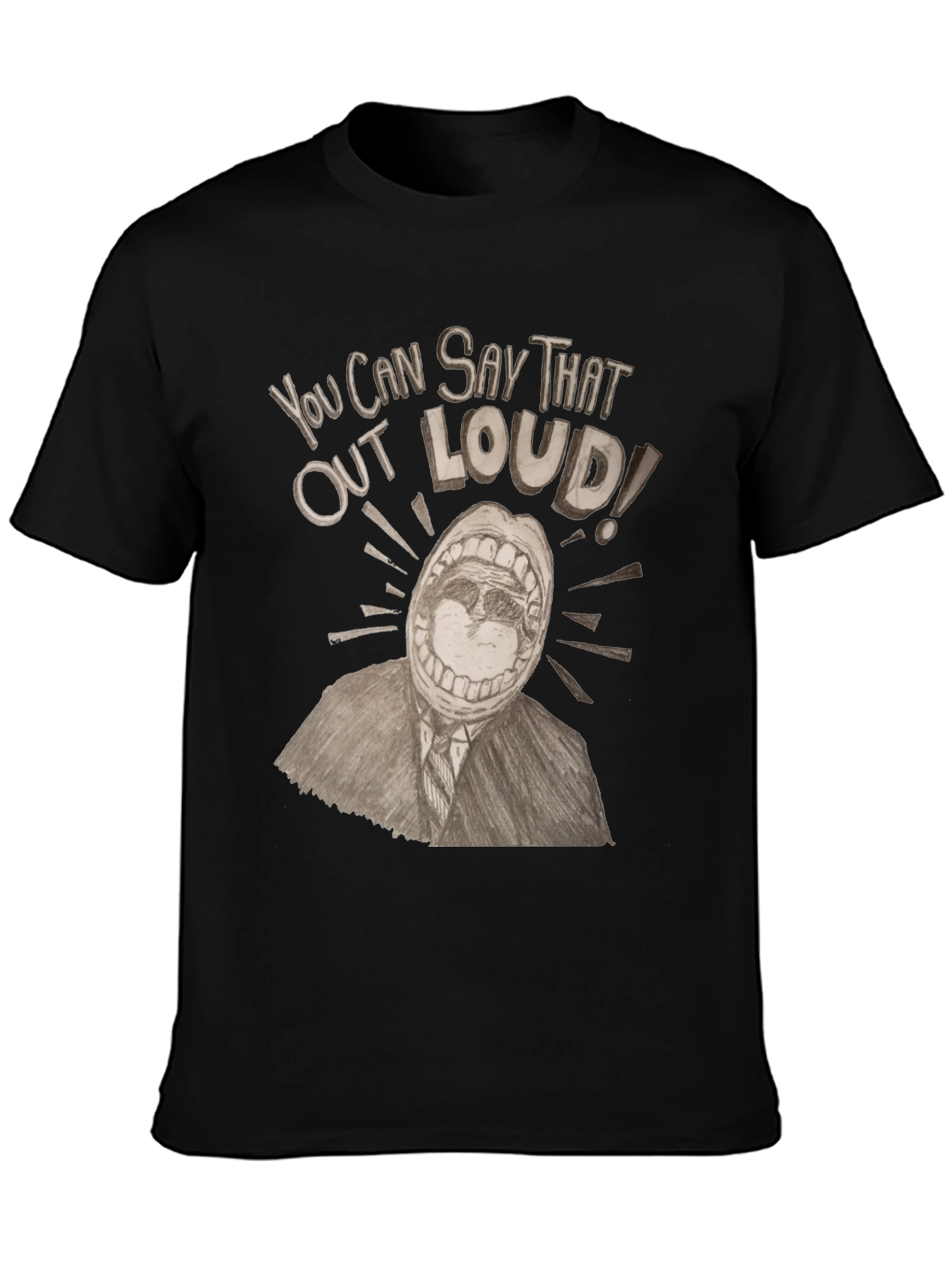 Black Say That Out Loud Graphic Tee view 3