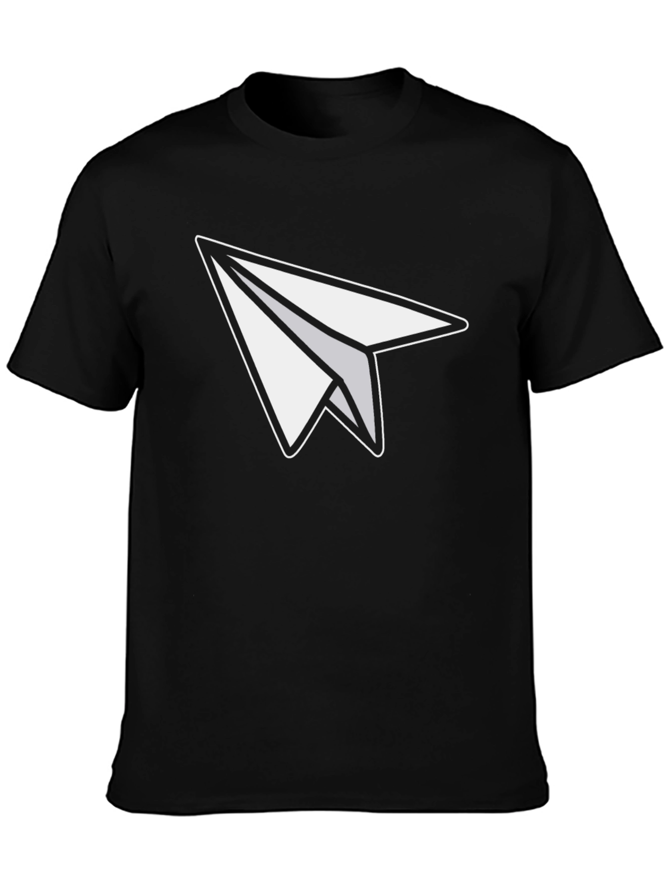 Black Paper Airplane Graphic Tee - Unisex Soft Cotton Blend view 3