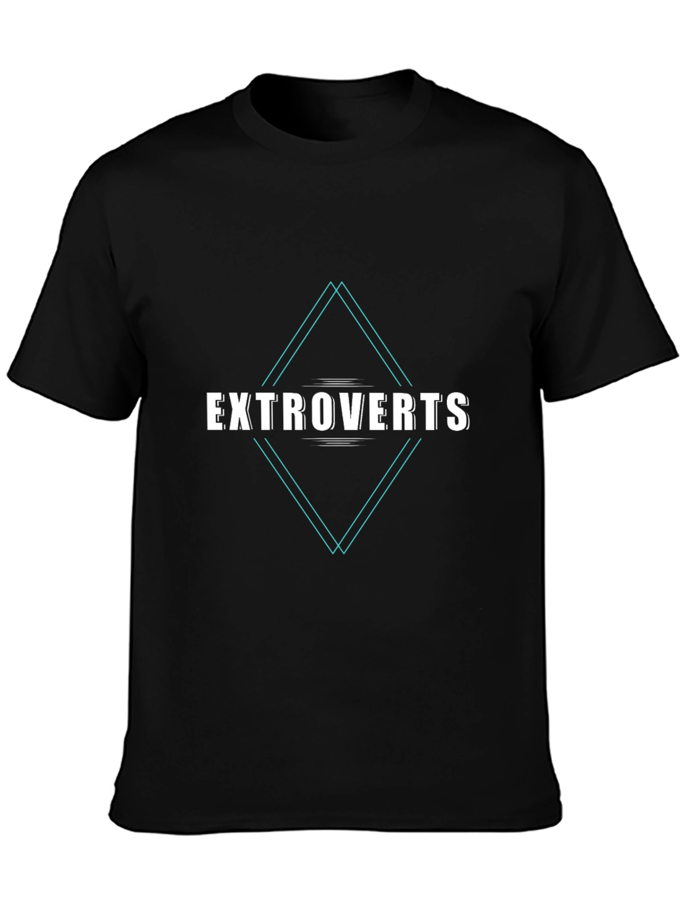 Black Extroverts Graphic Tee - Cool Trendy Design view 3