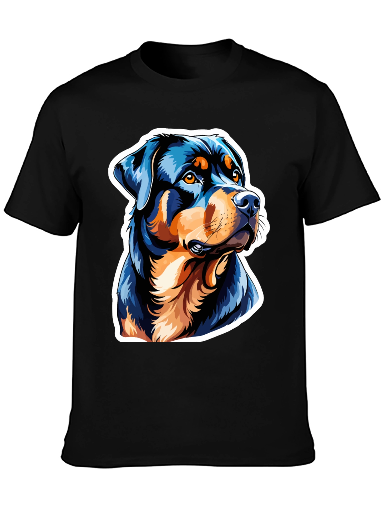 Rottweiler Graphic Tee - Black Cotton Blend - 3