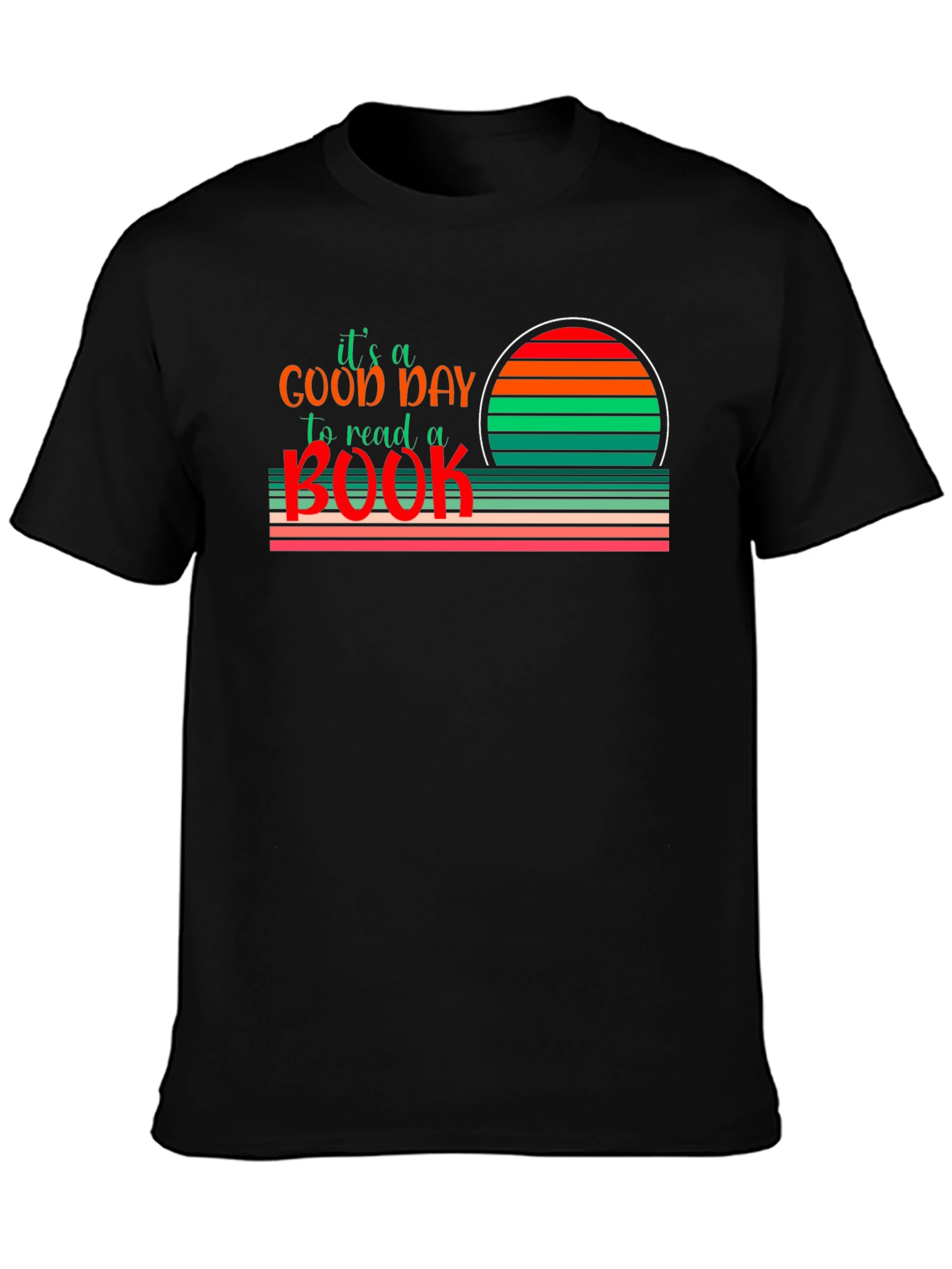 Black It's a Good Day to Read a Book Graphic T-Shirt view 3