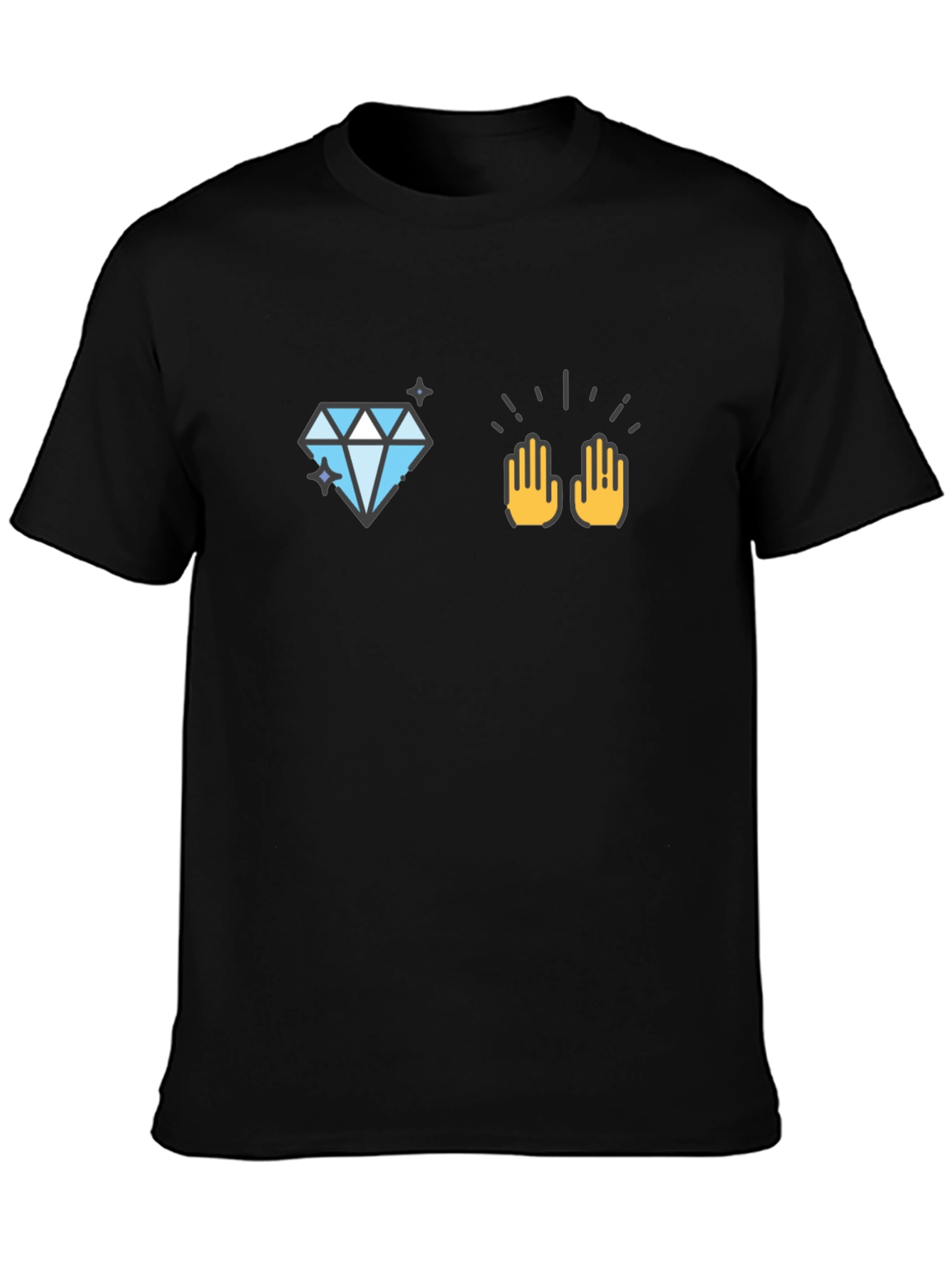 Black Diamond Hands Black T-Shirt - Premium Graphic Tee view 3