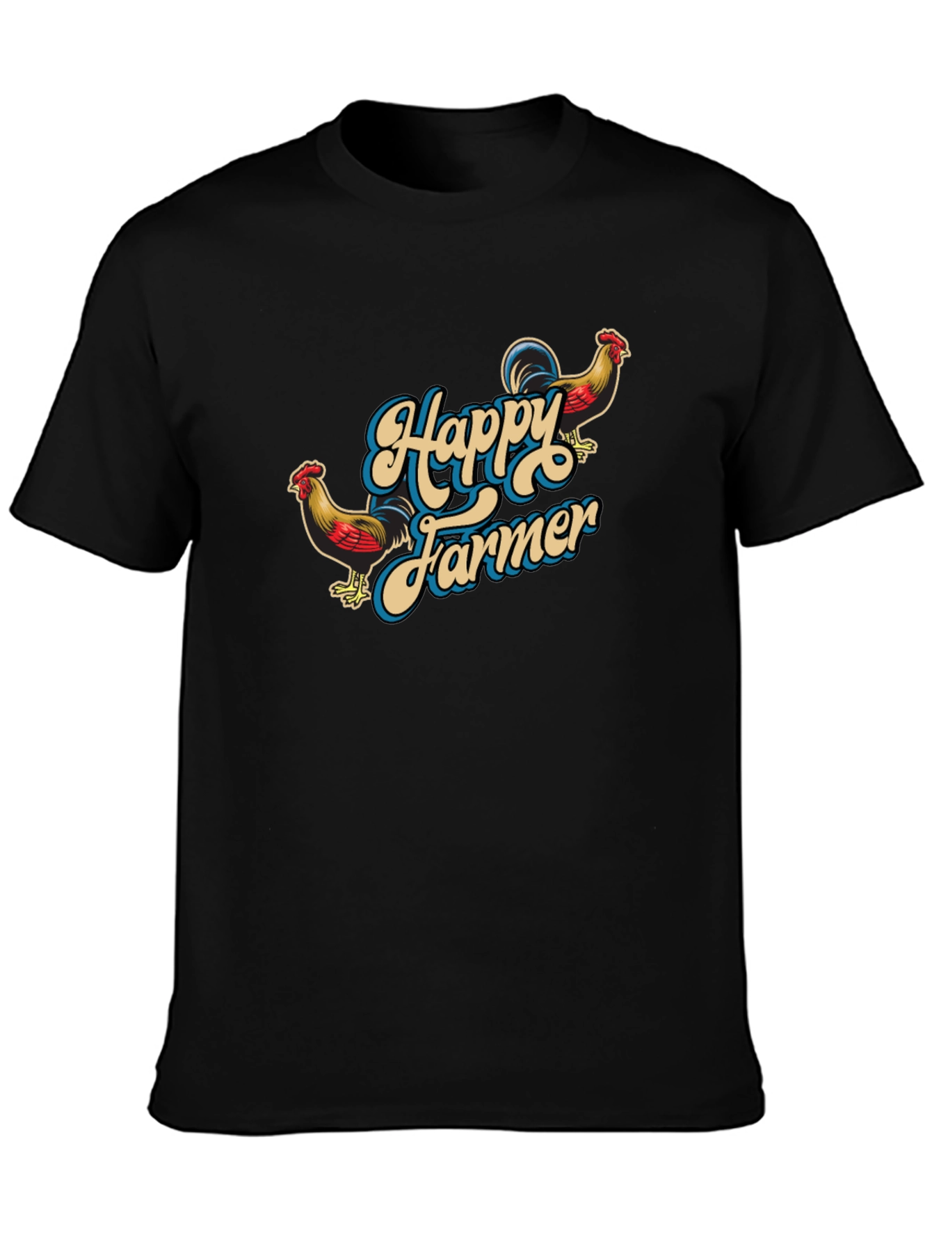 Happy Farmer Black Graphic T-Shirt - 3