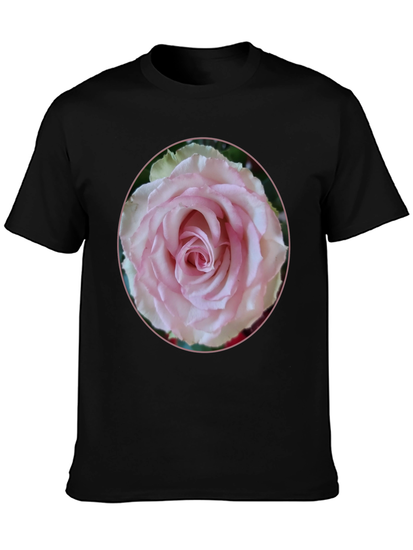 Black Rose Graphic Tee - Black, Stylish Floral Design view 3