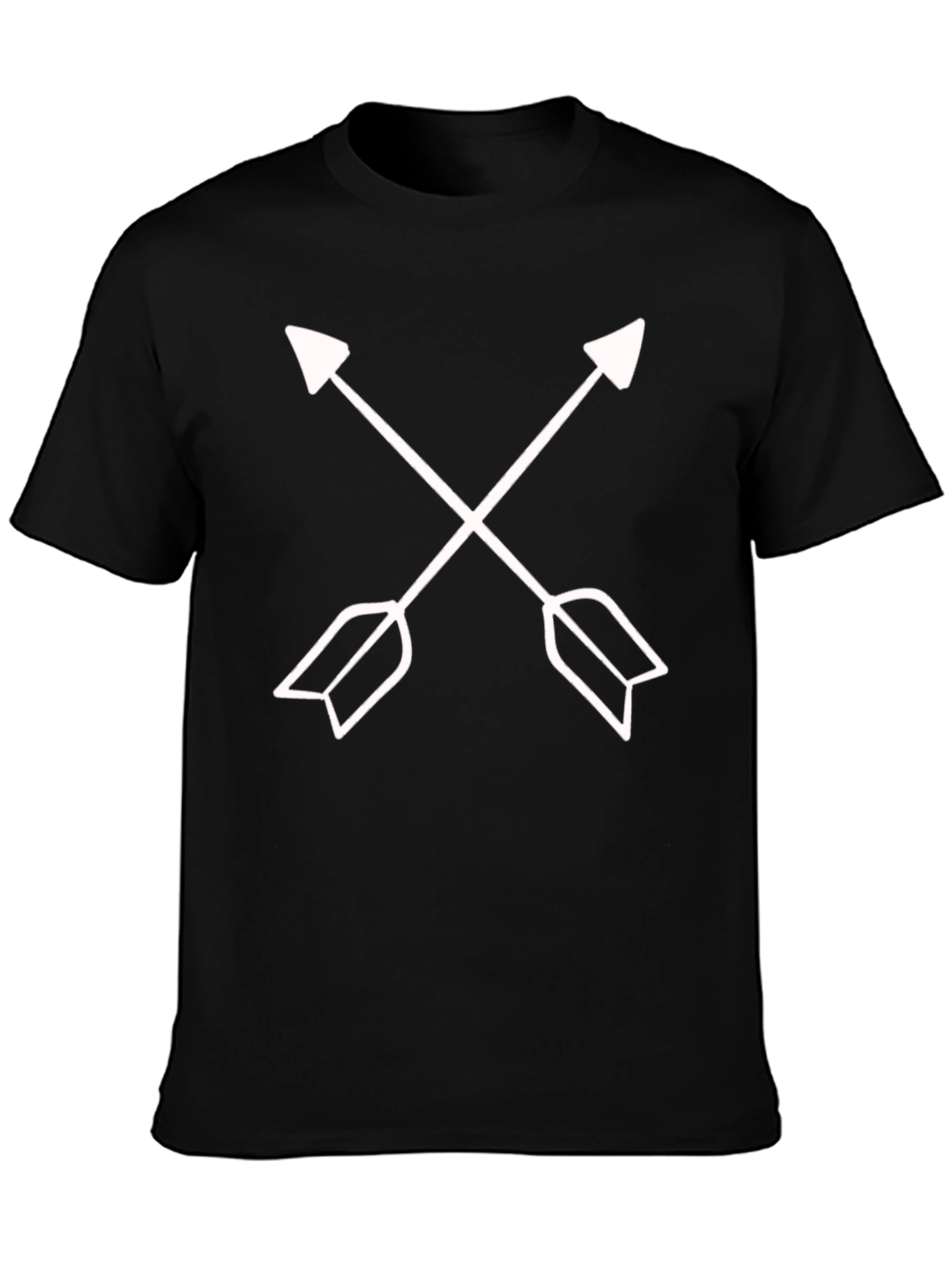 Black Crossed Arrows Graphic Tee - Black view 3