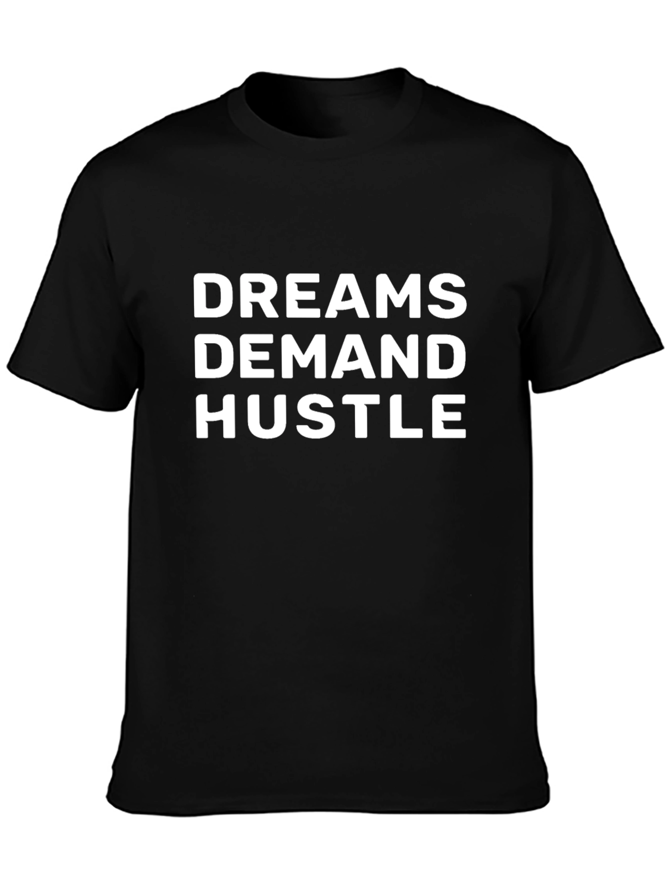 Black Dreams Demand Hustle Black Graphic Tee view 3