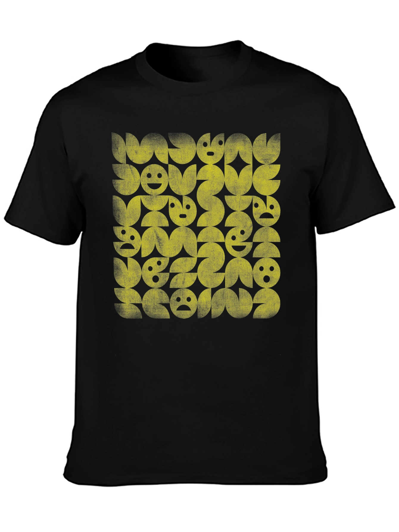 Black Retro Graphic Print Black T-Shirt view 3