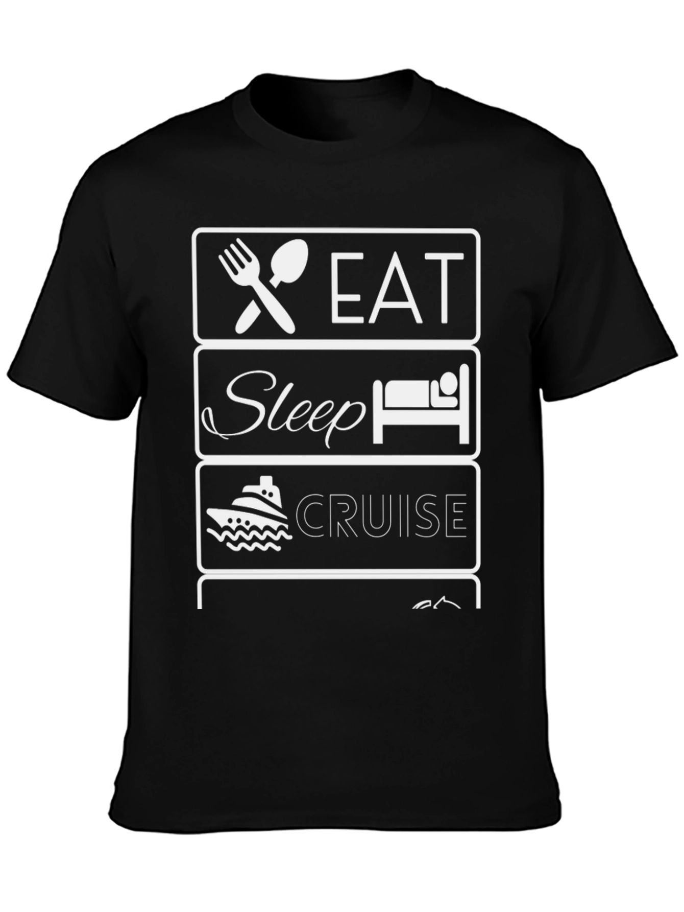 Eat Sleep Cruise T-Shirt - Vacation Apparel - 3