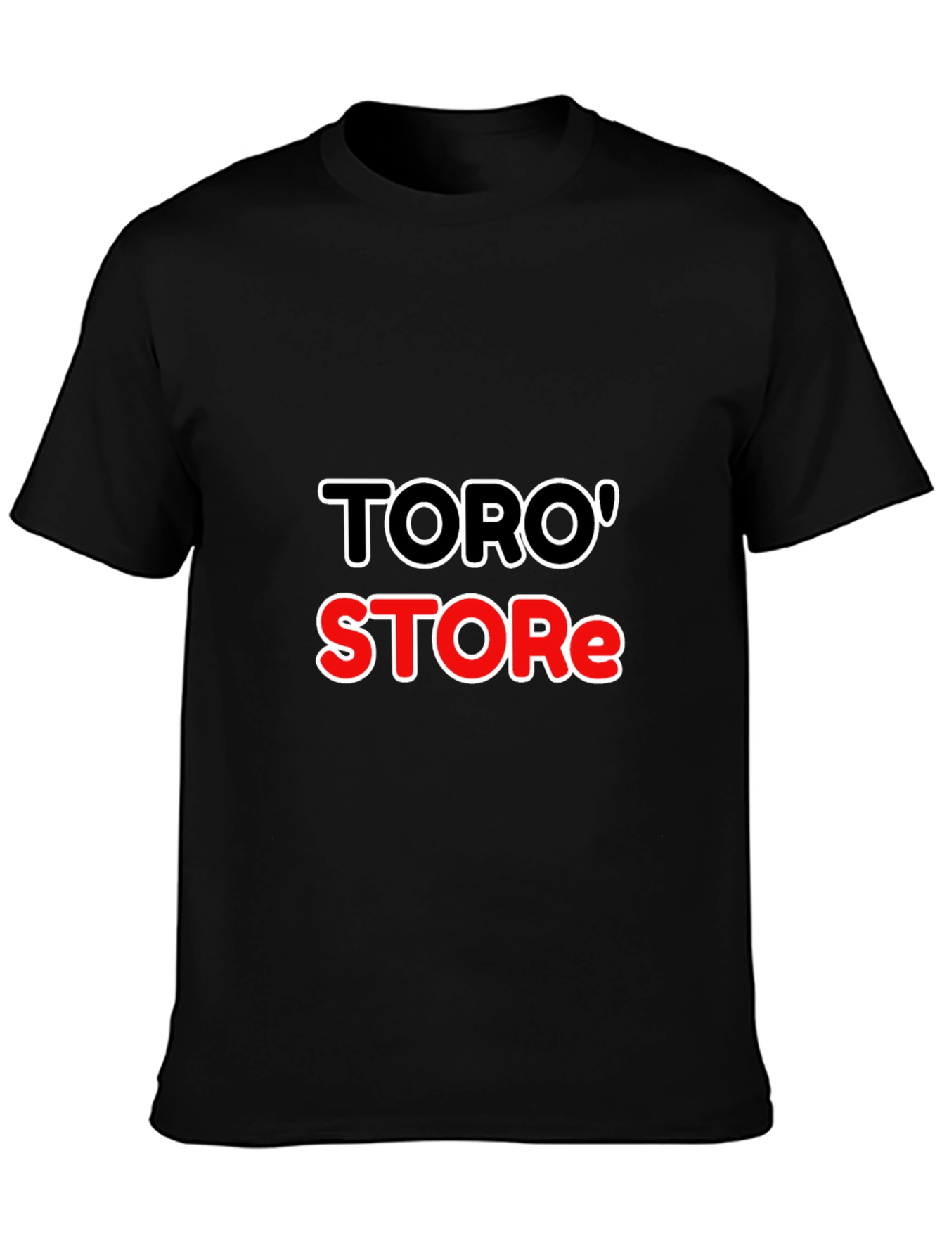 Black TORO' STORE Black Graphic Tee - Modern Streetwear view 3