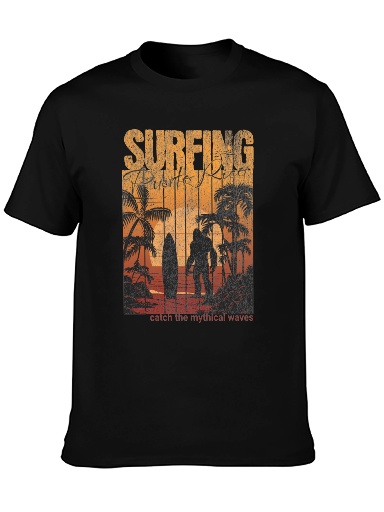 Surfing Puerto Rico Bigfoot Graphic Tee - 3