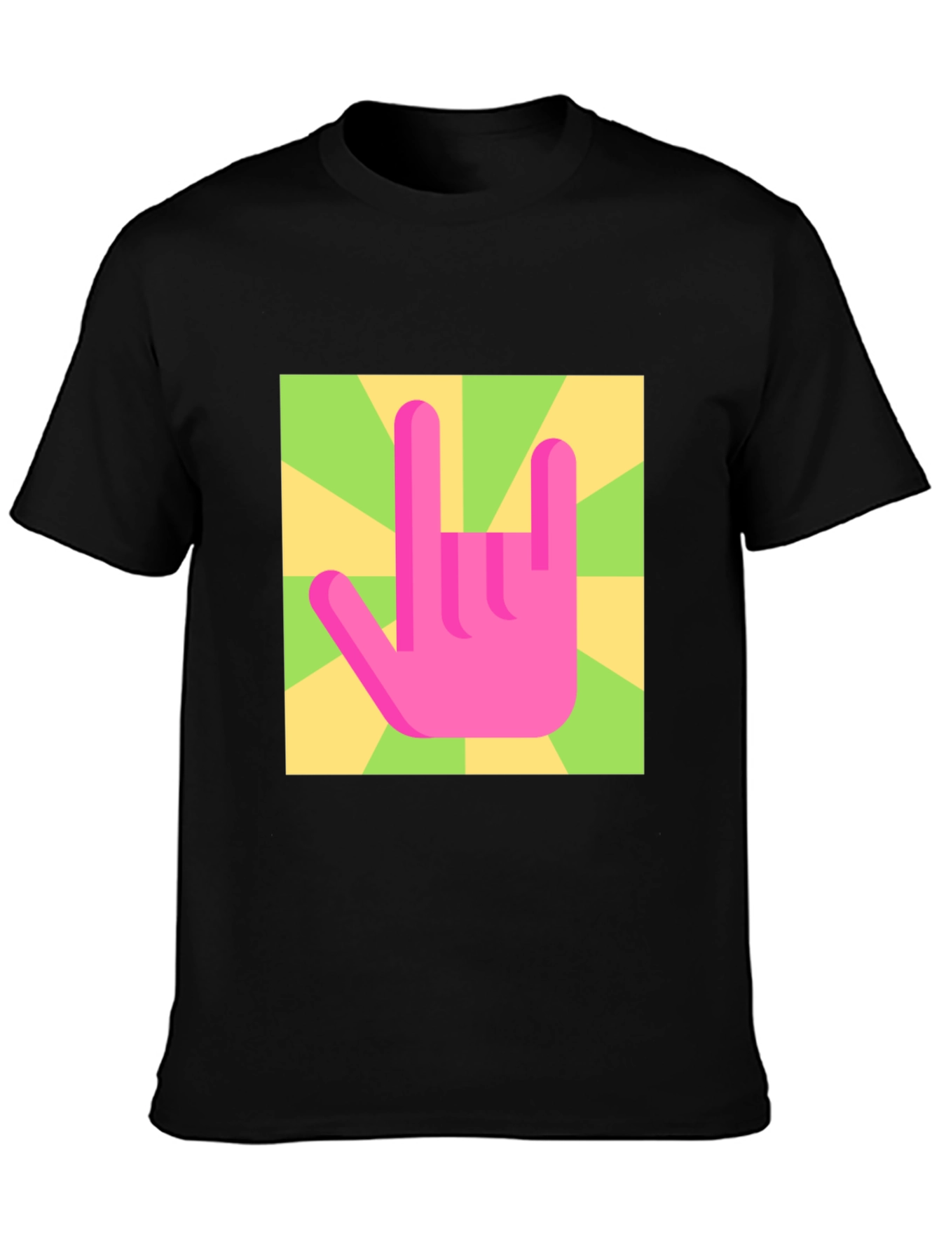 Black Rock On Graphic Tee - Retro Style view 3