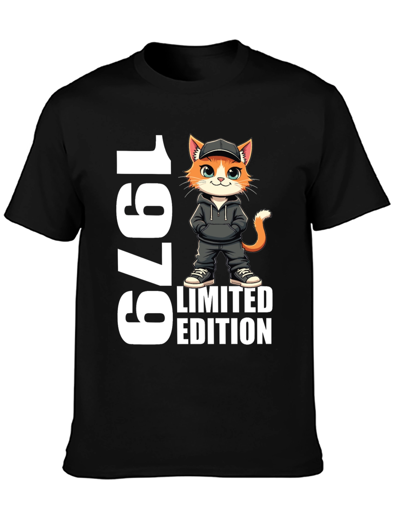 Black 1979 Limited Edition Cat T-Shirt view 3