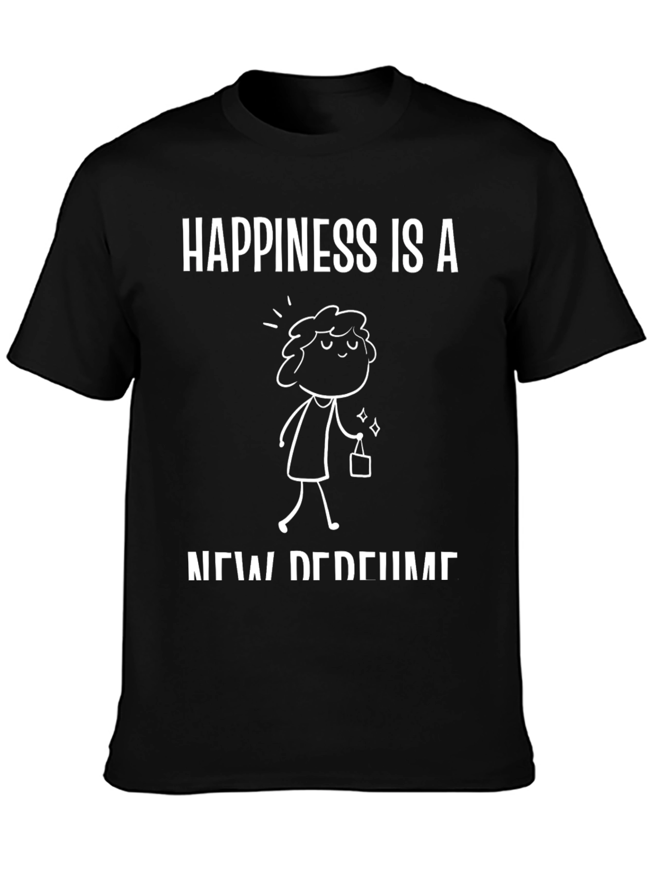 Black Happiness is a New Perfume Black T-Shirt view 3