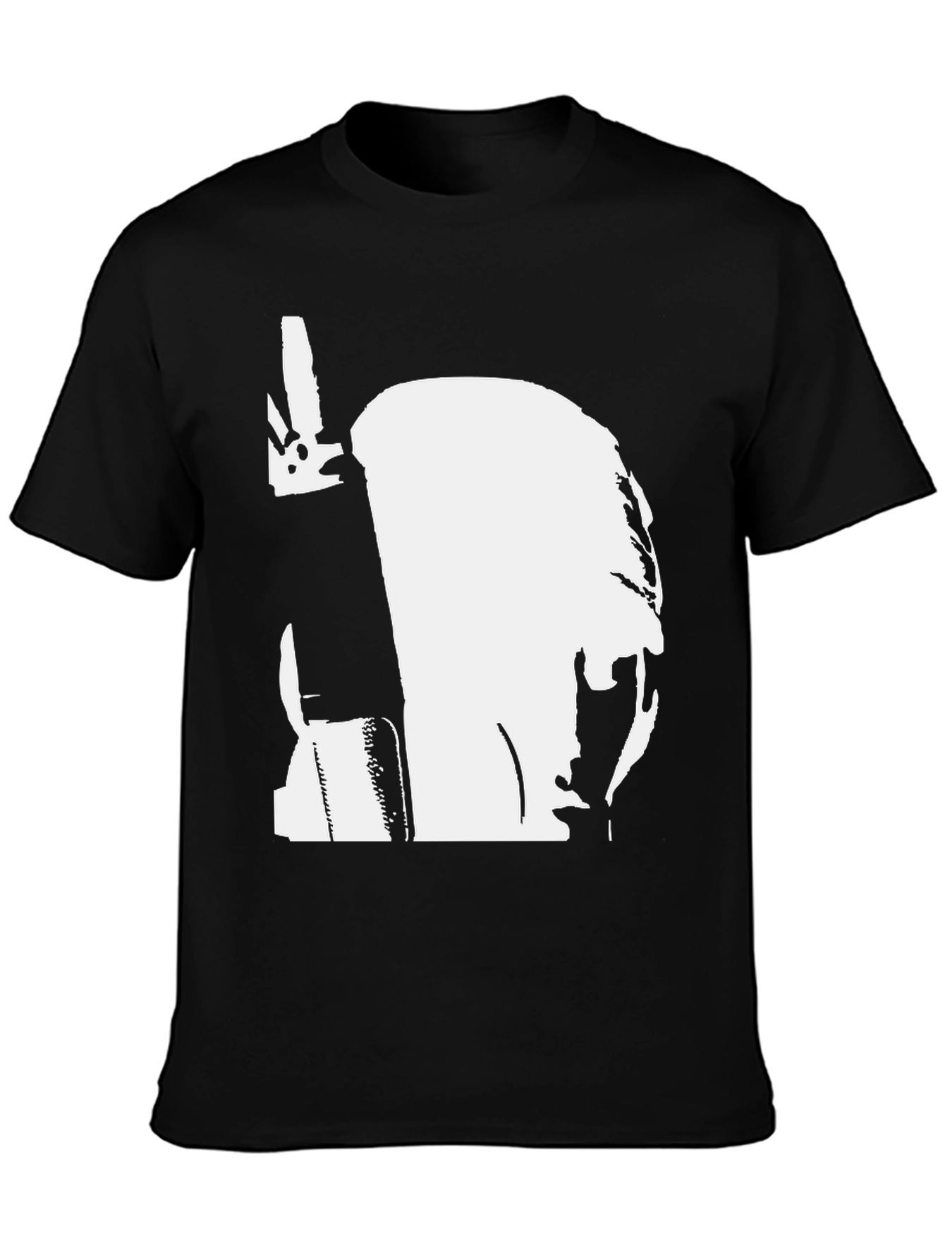 Black Monochrome Graphic Tee view 3