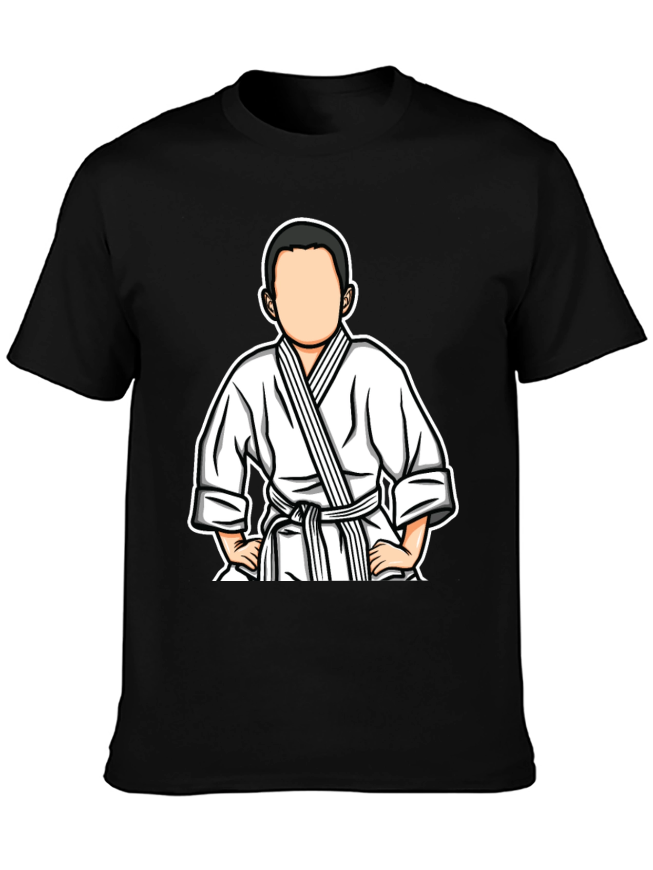 Black Karate Kid Tee - Cool Martial Arts Graphic T-Shirt view 3