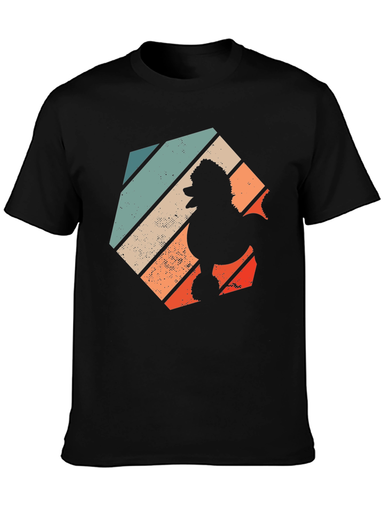 Black Retro Poodle Graphic Tee - Stylish Dog Lover T-Shirt view 3