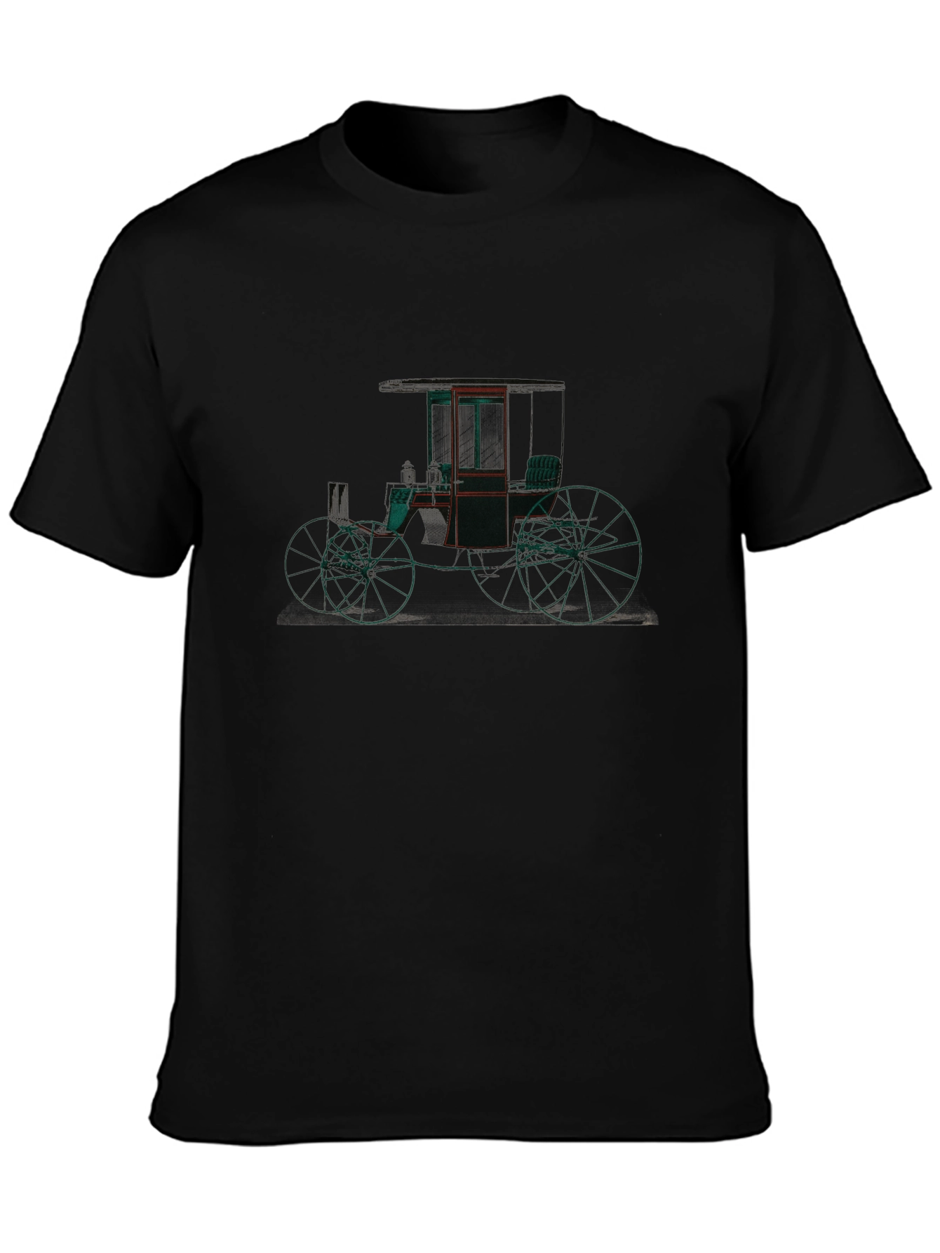 Black Vintage Car Graphic T-Shirt - Classic Design view 3