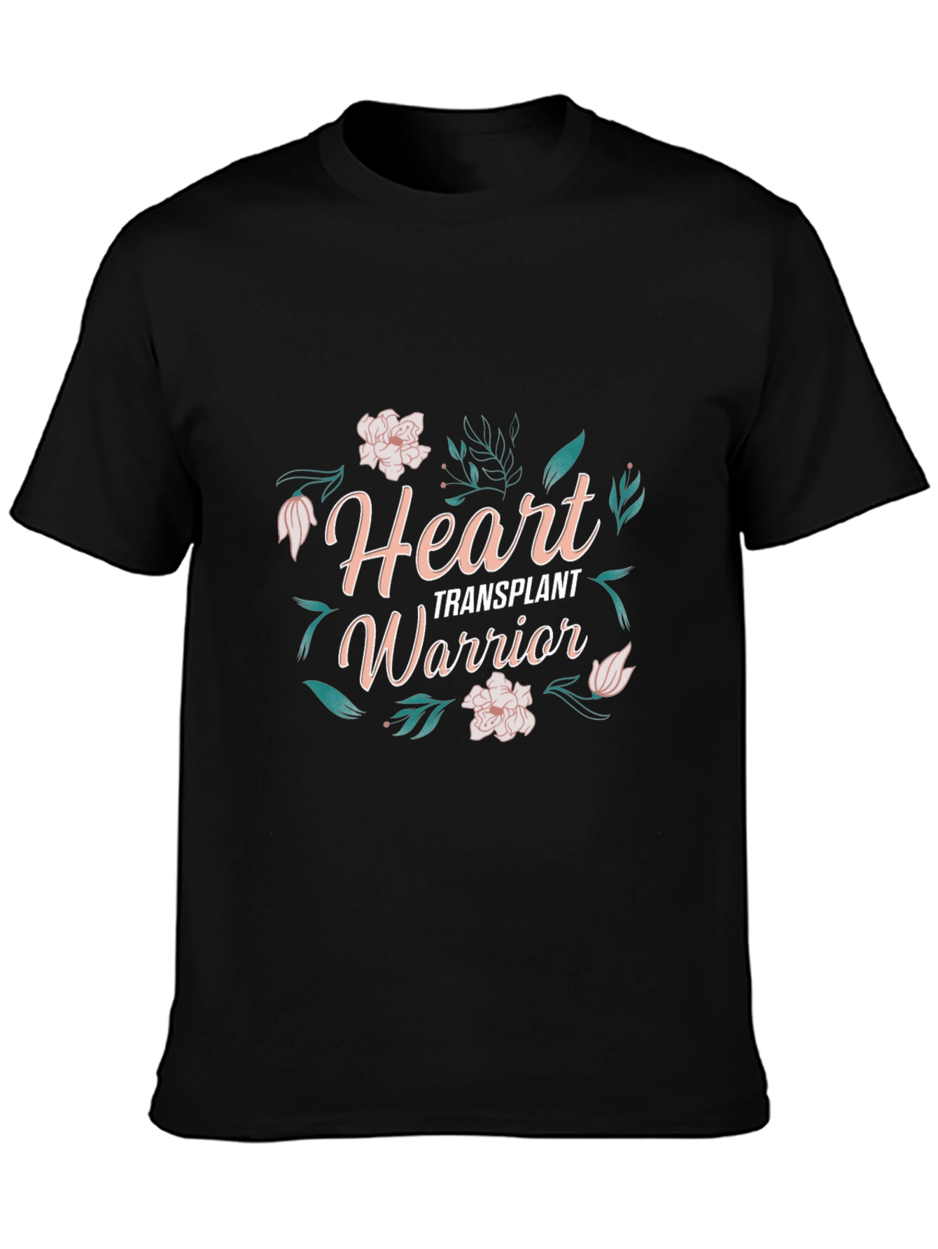 Black Heart Transplant Warrior Black T-Shirt view 3