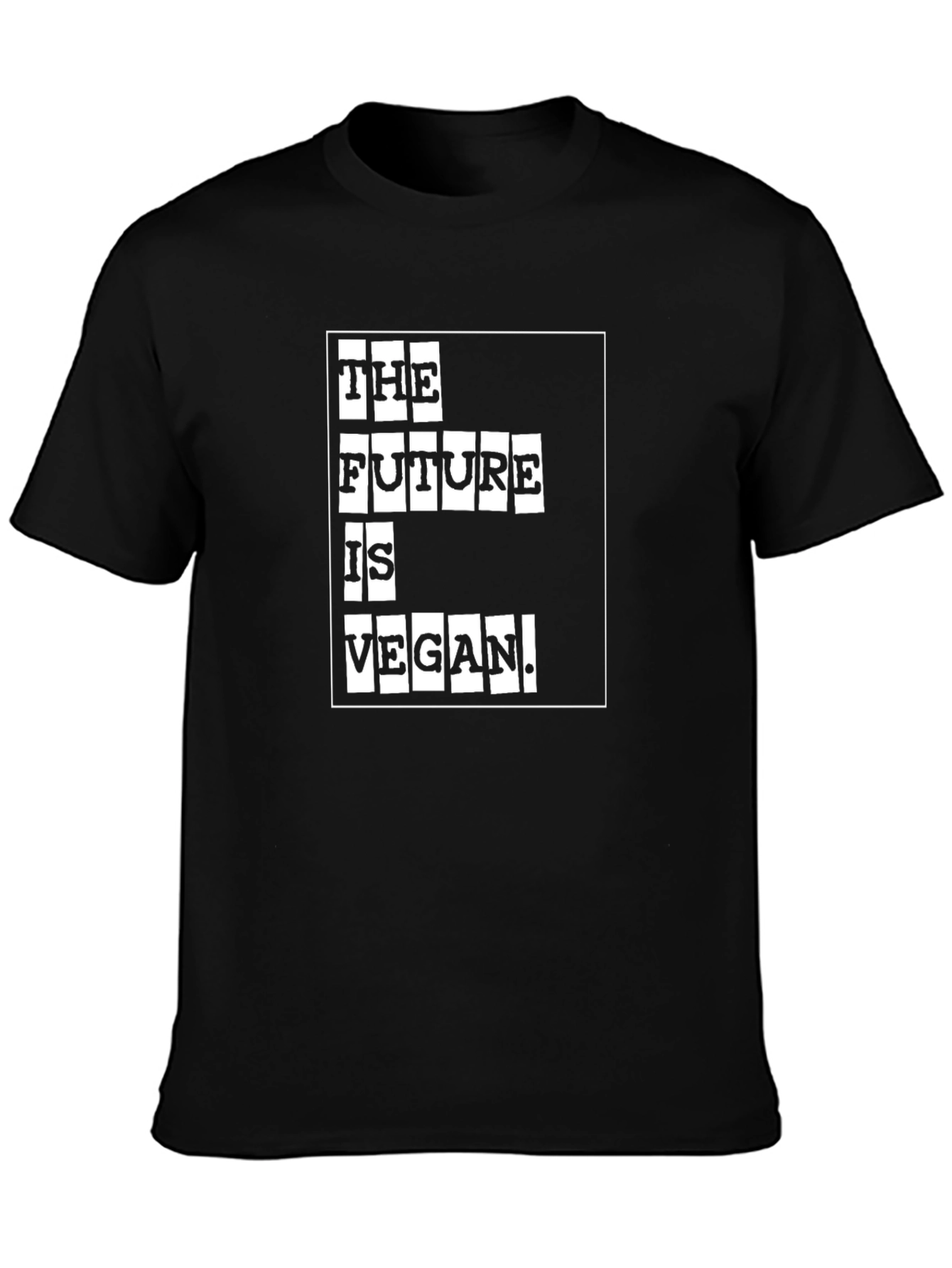 Black The Future is Vegan Graphic Tee - Black view 3