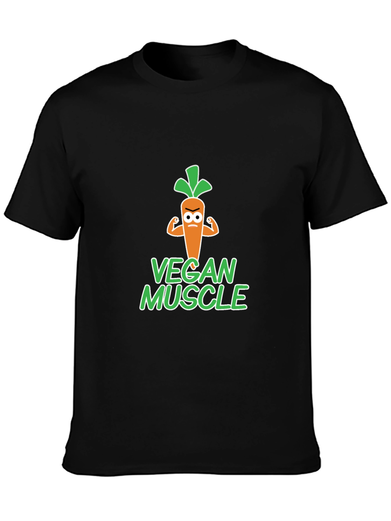 Black Vegan Muscle T-Shirt - Funny Vegetarian Gym Tee view 3
