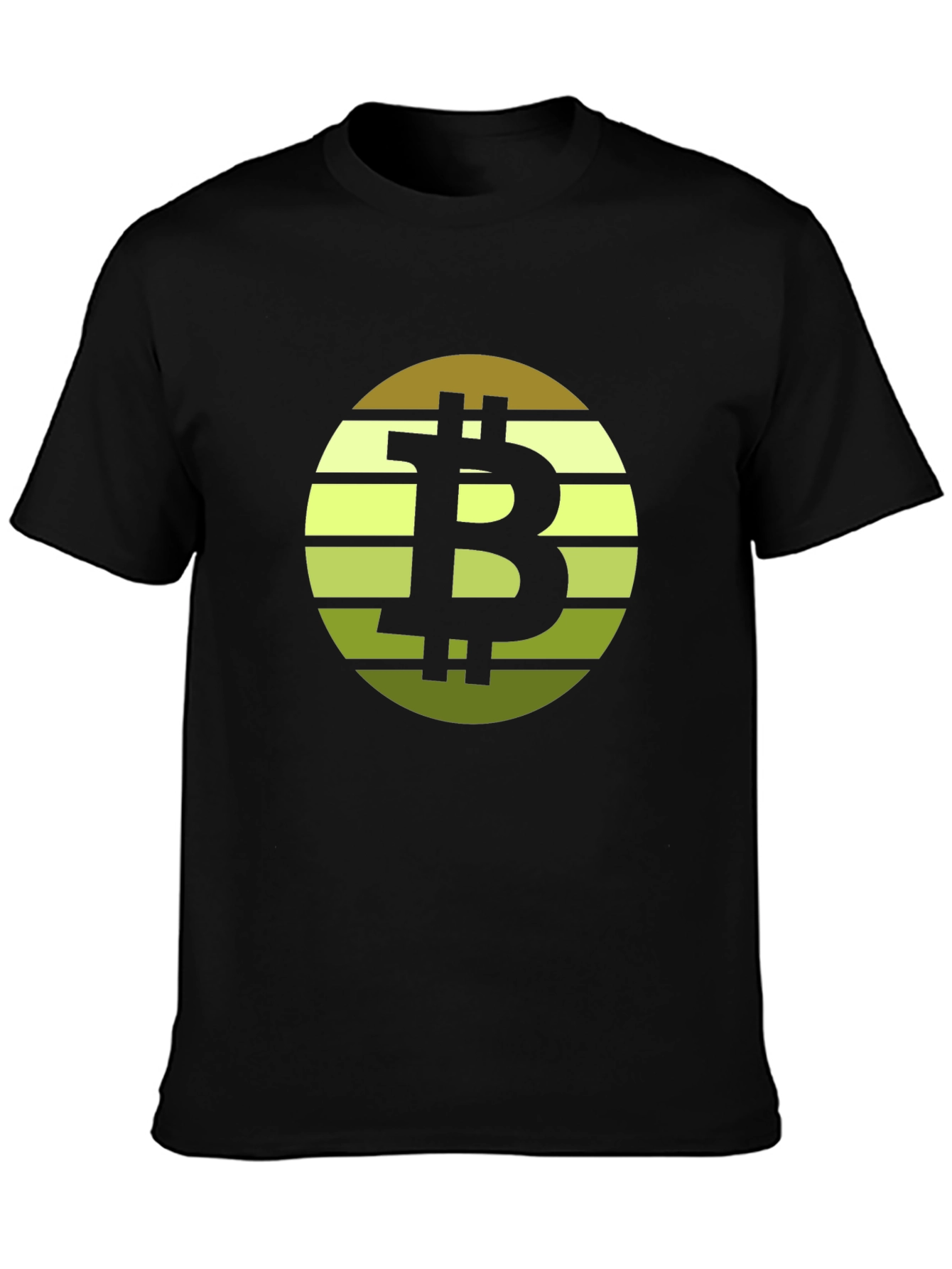 Black Bitcoin Sunset Graphic Tee view 3