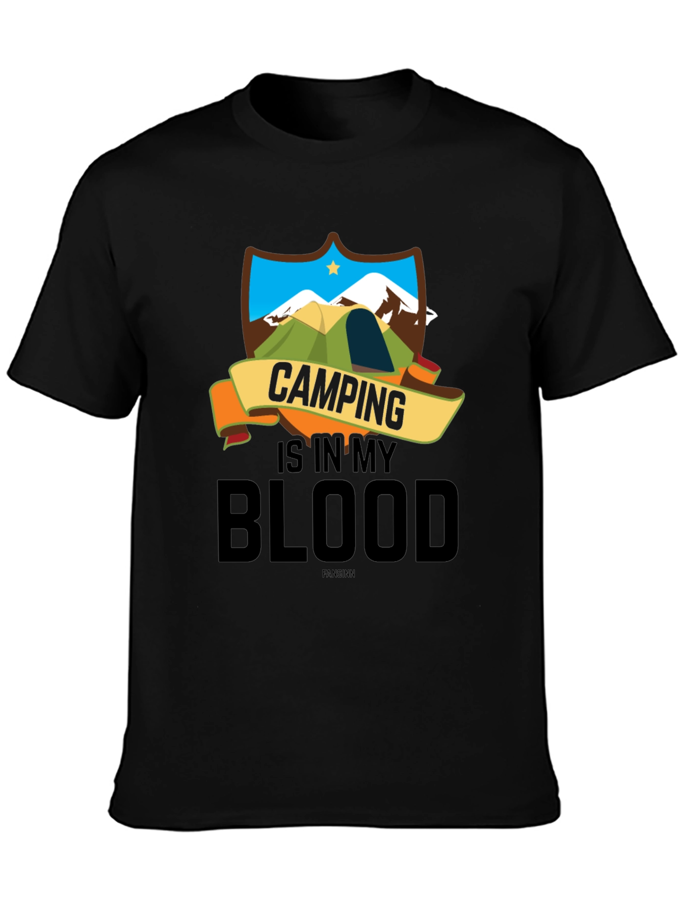 Black Camping Is In My Blood T-Shirt view 3