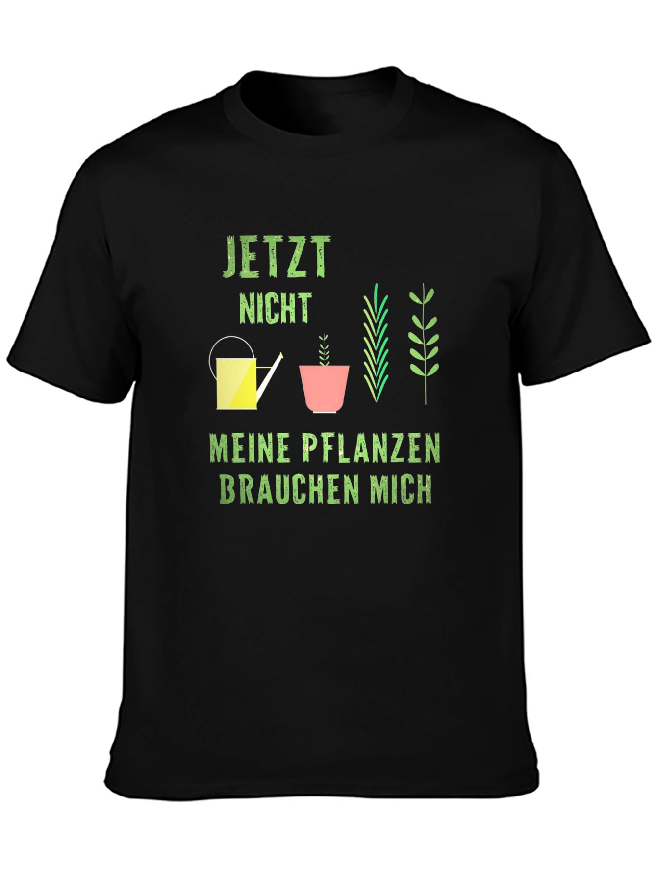 Black Plant Lover Graphic Tee - Meine Pflanzen Brauchen Mich view 3