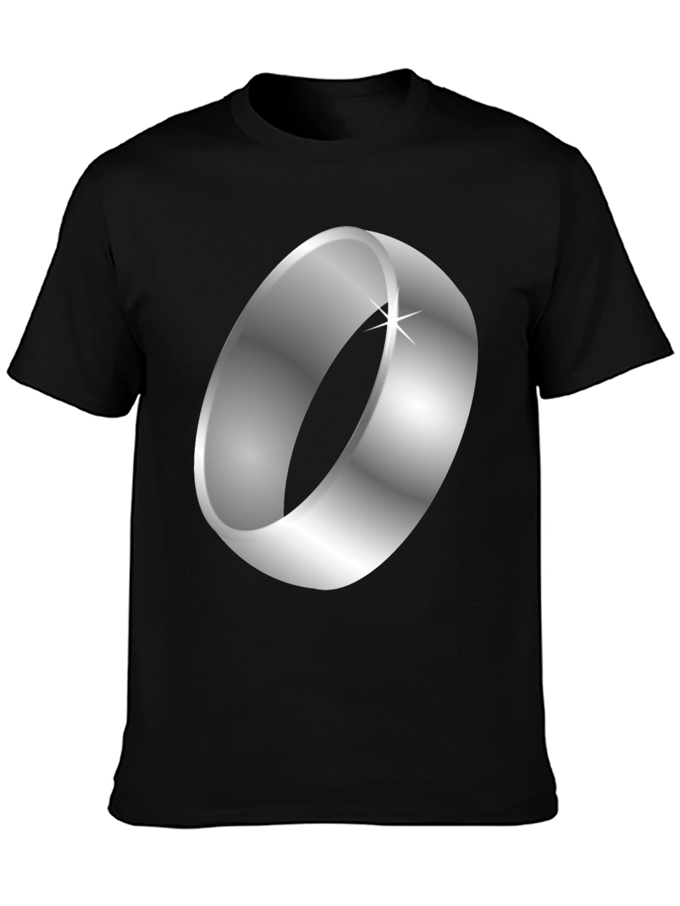 Black Ring Graphic Black T-Shirt view 3