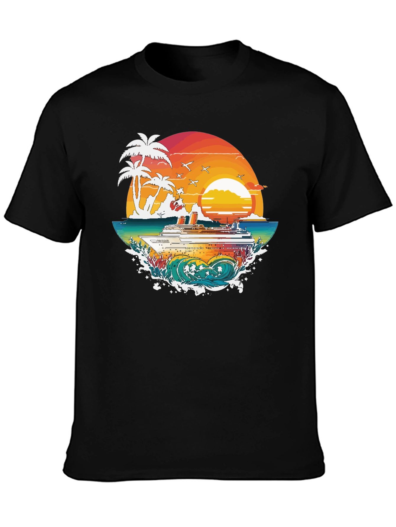 Tropical Cruise Graphic Tee - Island Vibes - 3