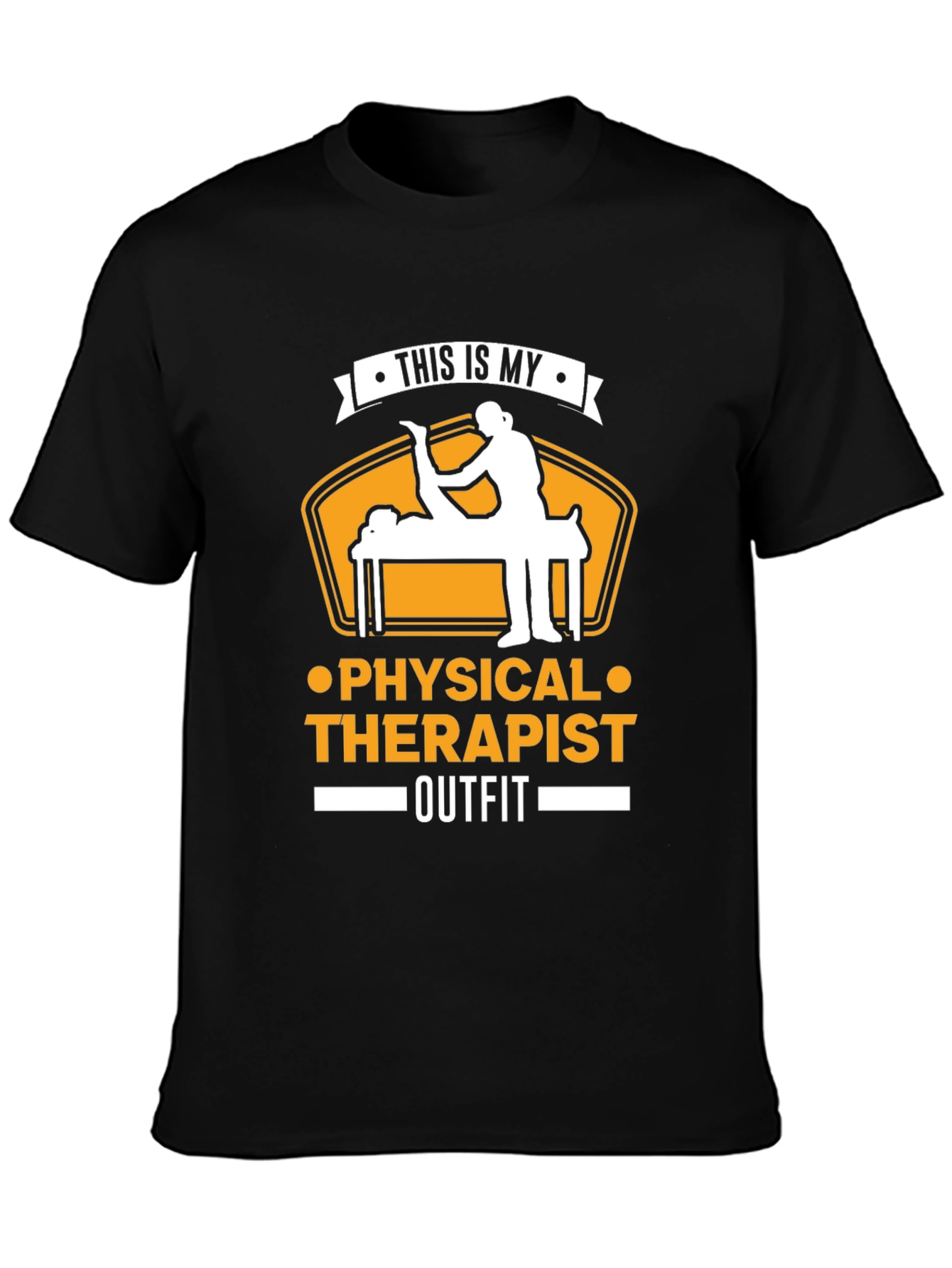 Black Physical Therapist Outfit T-Shirt view 3